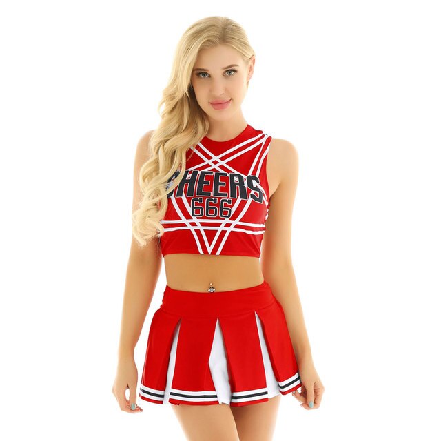 Sexy Japanese Schoolgirl Cosplay Uniform Girl Cheerleader Costume Set Halloween NEW