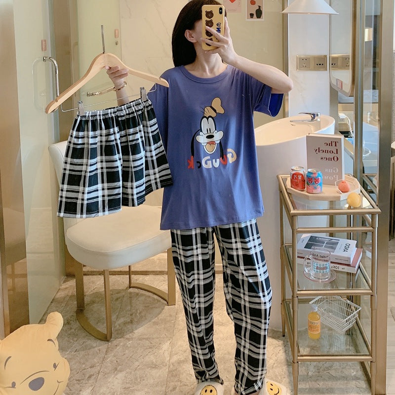 Mickey Mouse Winnie the Pooh Pajamas 3 In 1 Sleepwear Nighties Soft Silky Comfort NEW