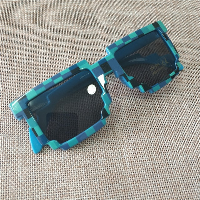 Mosaic Minecraft Video Game Cosplay Sunglasses Green Cosplay Costume Accessory 100% UV protection NEW