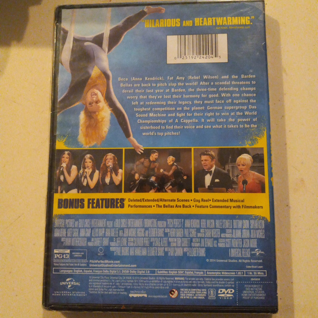 Pitch Perfect 2, DVD Movie, Anna Kendrick Widescreen, Rated PG-13, NEW
