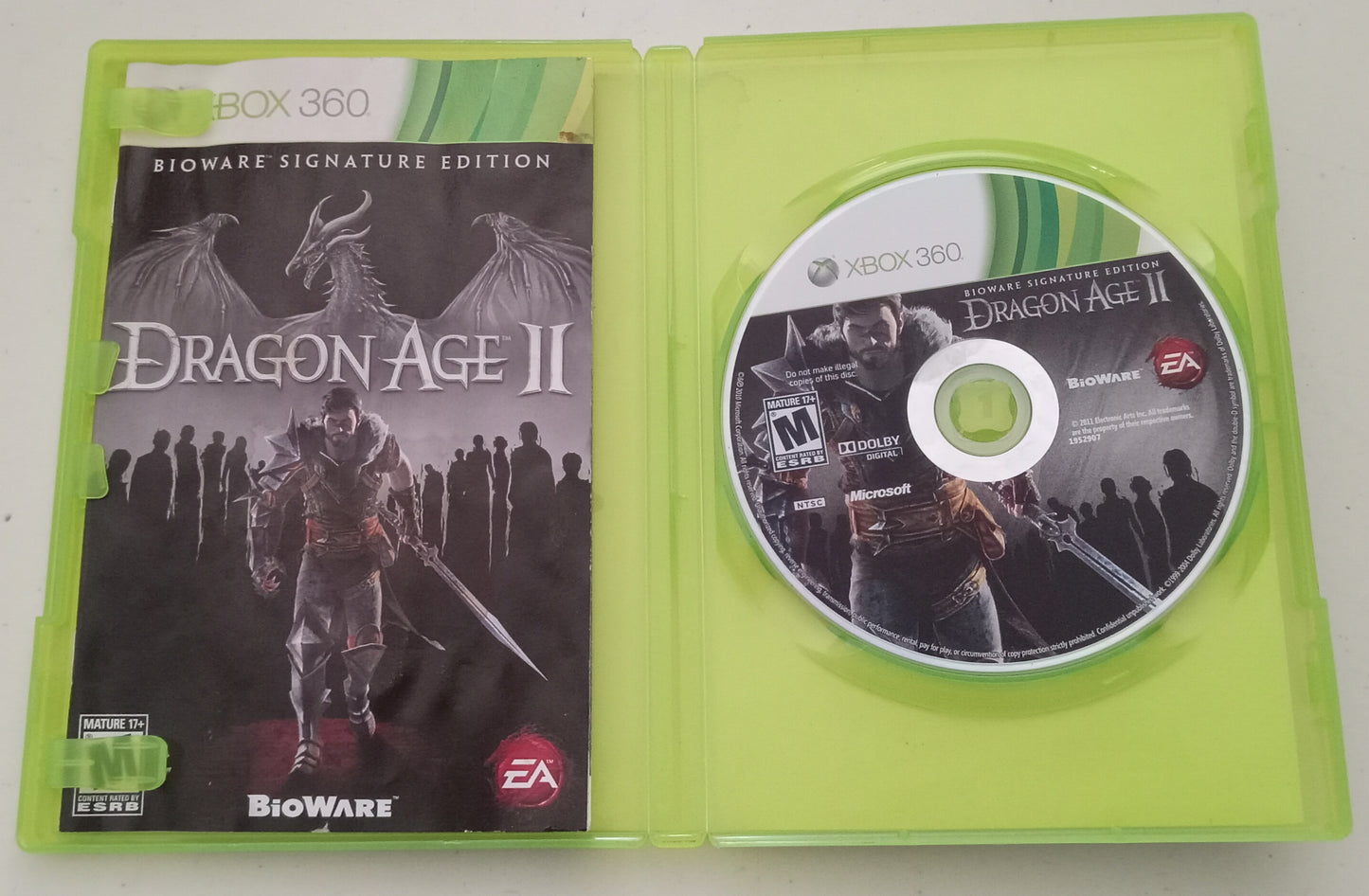 Dragon Age II Bioware Edition, Xbox 360 Video Game, Rated M, USED