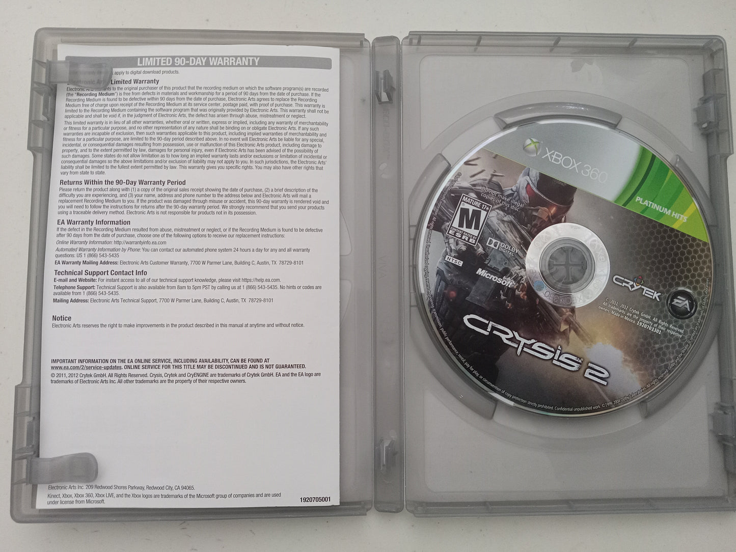 Crysis 2 Xbox 360 Video Game, Rated M, USED
