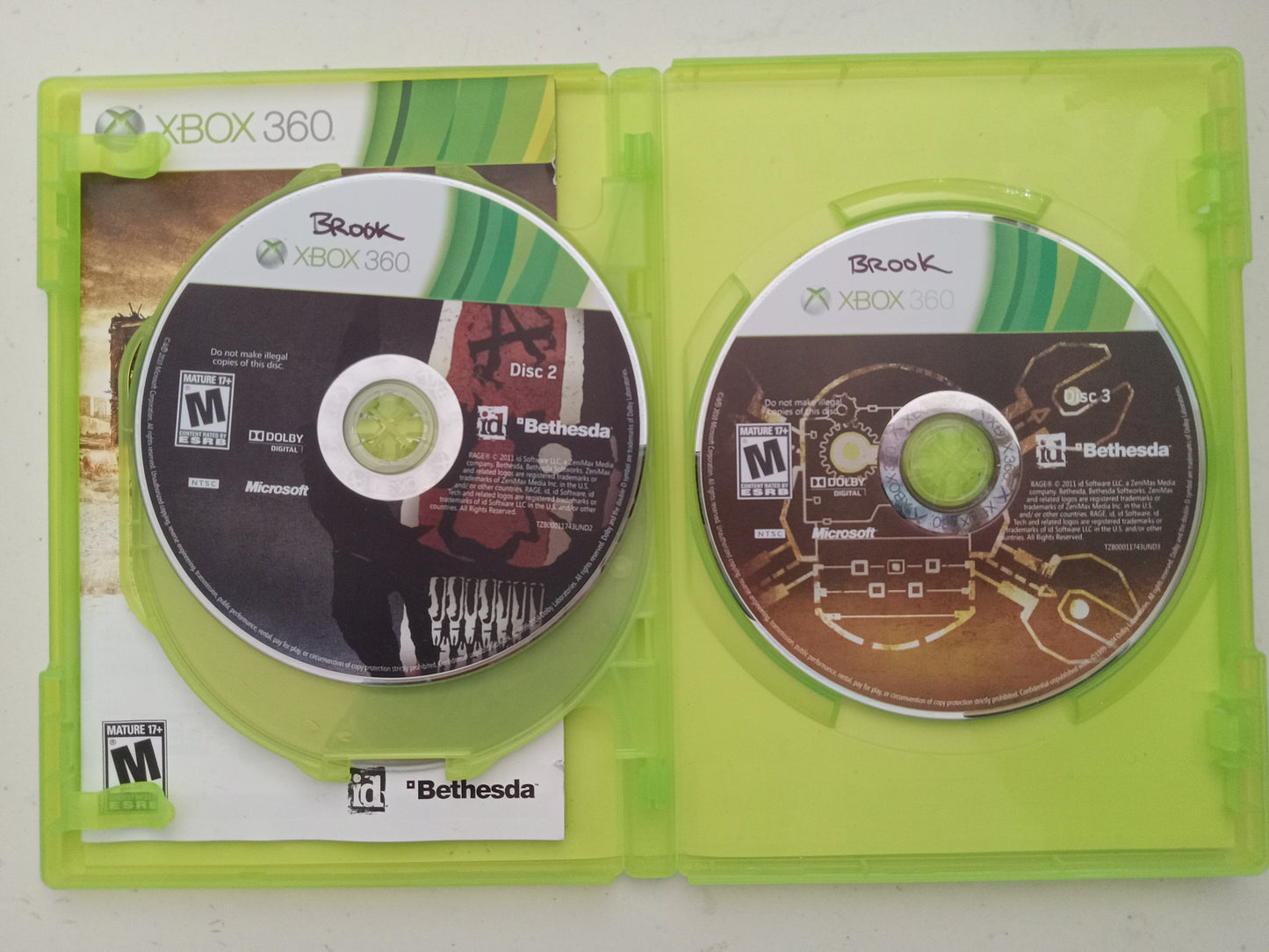 Rage Anarchy Edition Xbox 360 Video Game, 3 Discs, Rated M, USED