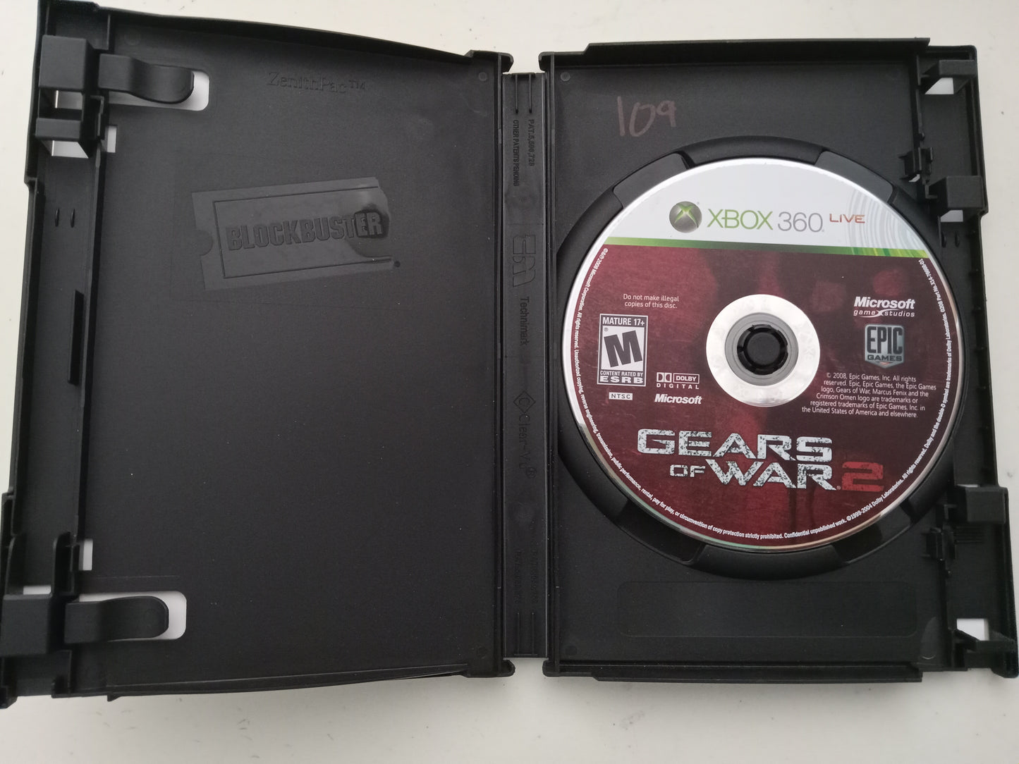 Gears of War 2 Xbox 360 Video Game, Rated M, USED