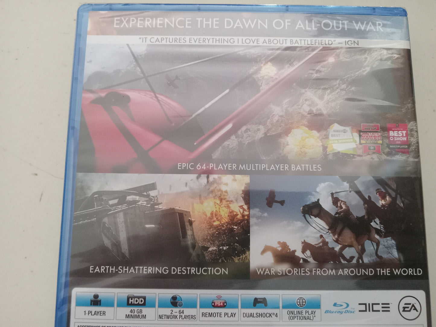 Battlefield 1 Playstation 4 PS4 Video Game, Rated M, NEW