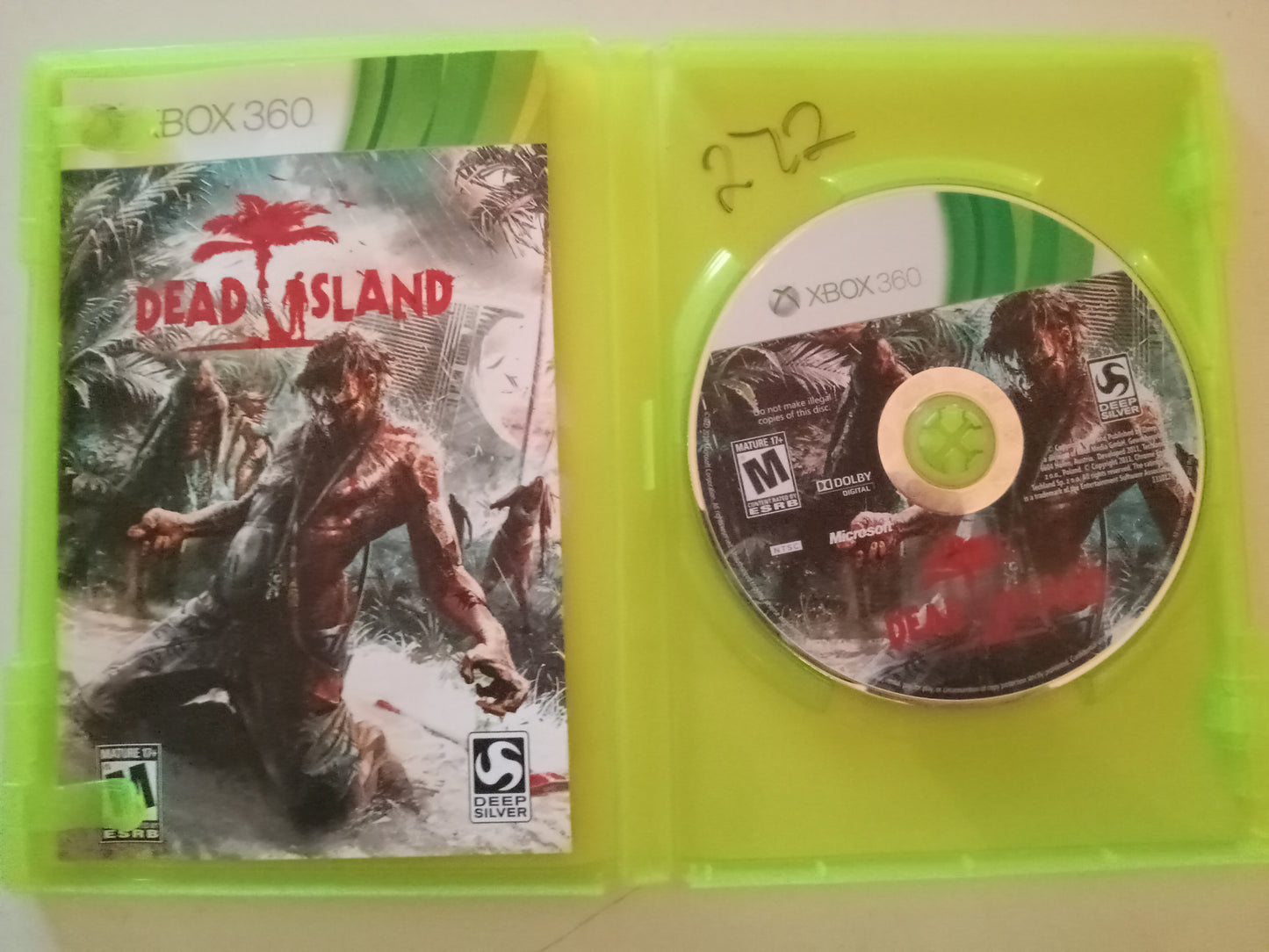Dead Island Xbox 360 Video Game, Rated M, USED