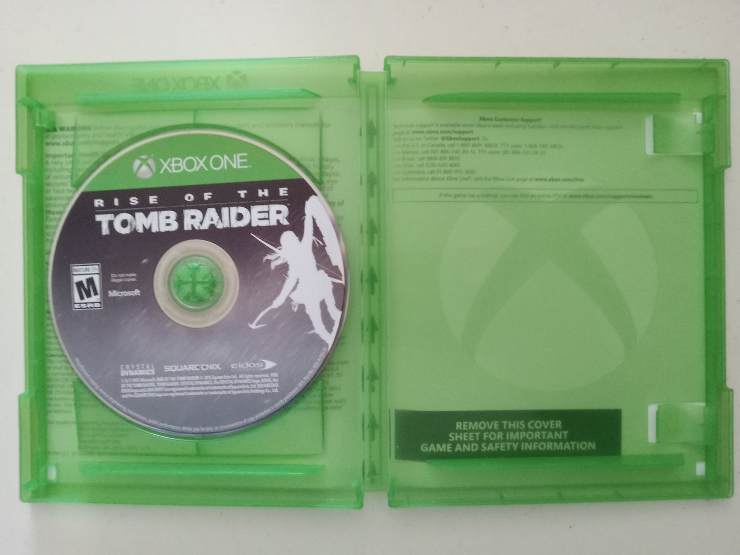 Rise of the Tomb Raider, Xbox One Video Game, Rated M, USED