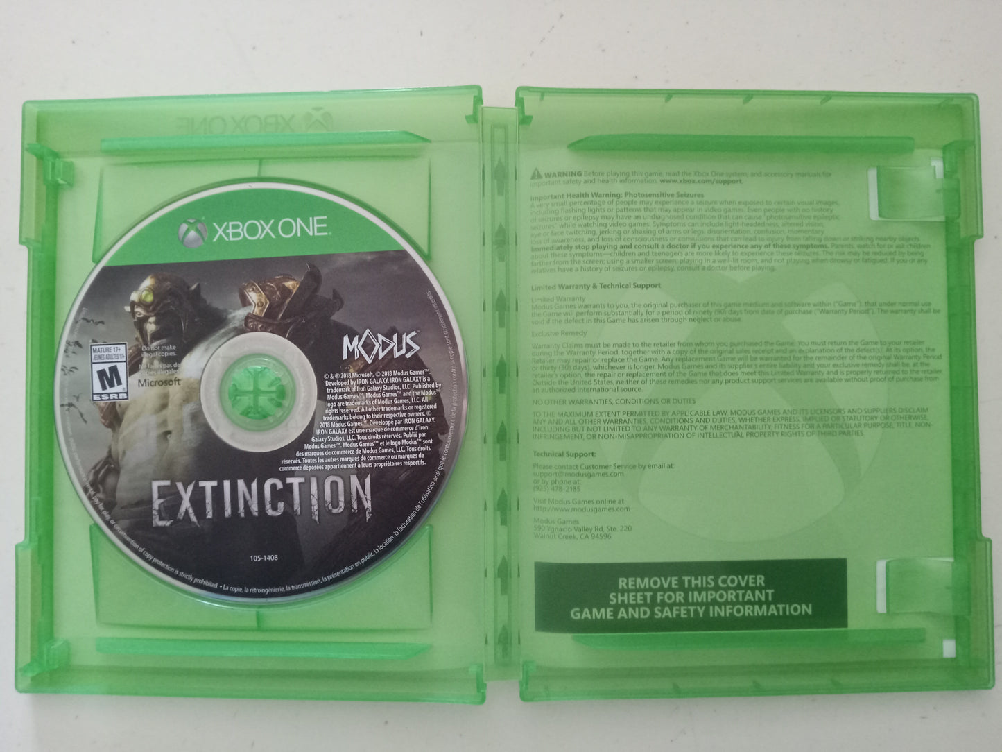 Extinction, Xbox One Video Game, Rated M, USED