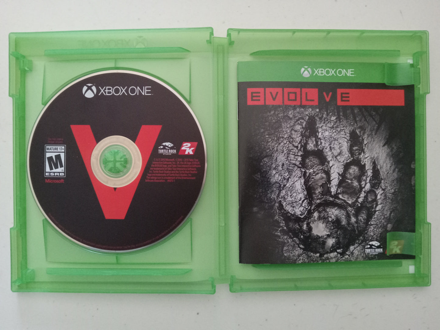 Evolve, Xbox One Video Game, Rated M, USED