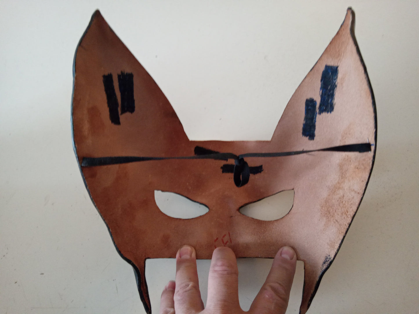 Wolverine Leather Face Mask Partial Covering Cosplay Halloween Costume Accessory USED