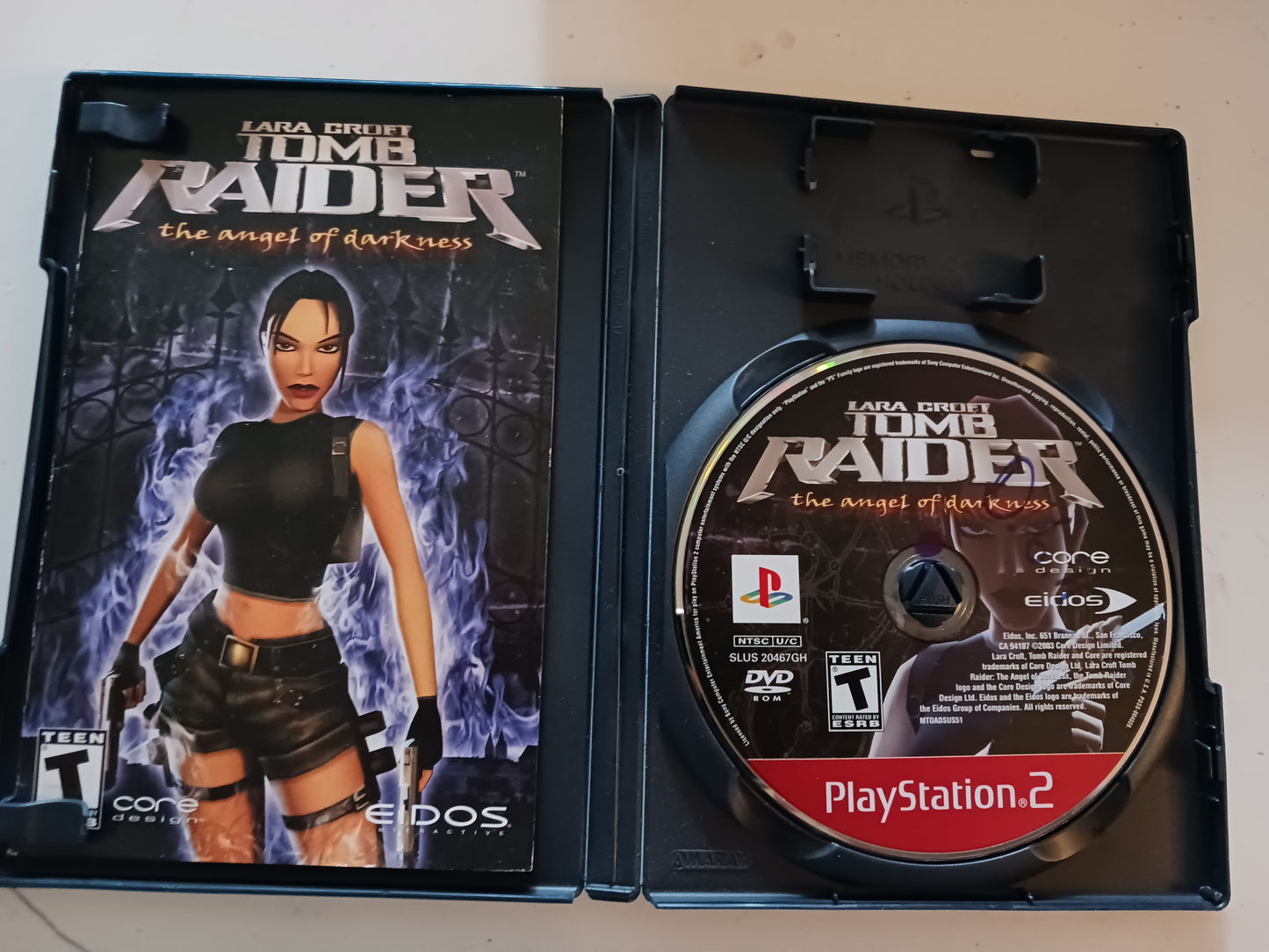 Lara Croft Tomb Raider The Angel Of Darkness, Greatest Hits, Playstation 2 PS2 Video Game, Rated T, USED