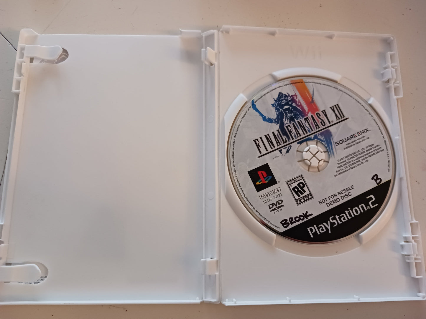 Final Fantasy XII 12 Playable Demo, Playstation 2 PS2 Video Game, Rated RP, USED