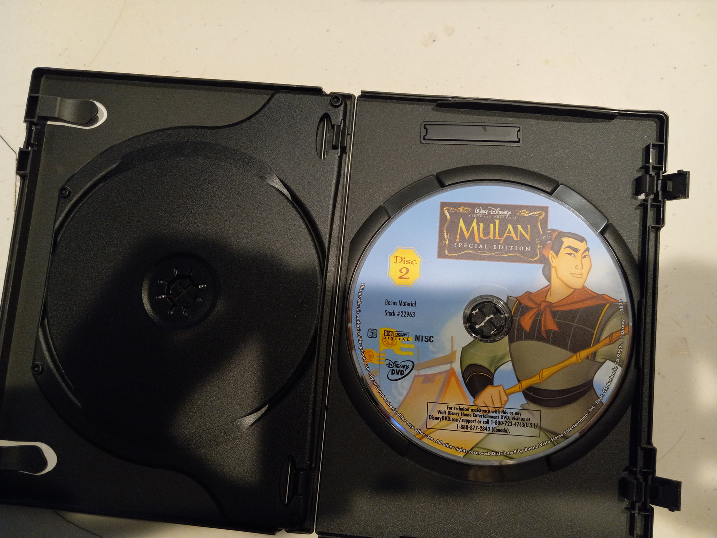 Mulan, 2 Disk Set Special Edition DVD Movie, Widescreen, Rated G, USED