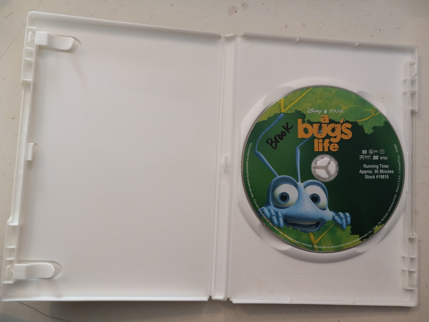 A Bug's Life, DVD Movie, Rated G, Widescreen, USED