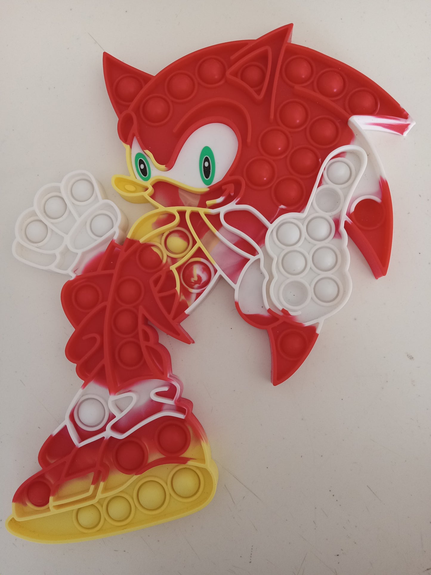 Red Sonic the Hedgehog Large Pop-it Sensory Activity Toy 43 Sockets, Rare, USED