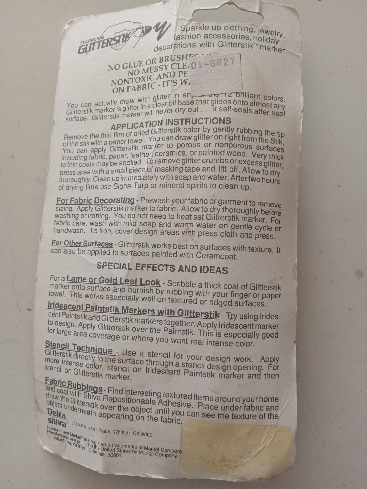 Red Sparkling Glitterstik Glitter Stick Shiva 4.5" Crafts Art, Cosplay Accessory, NEW