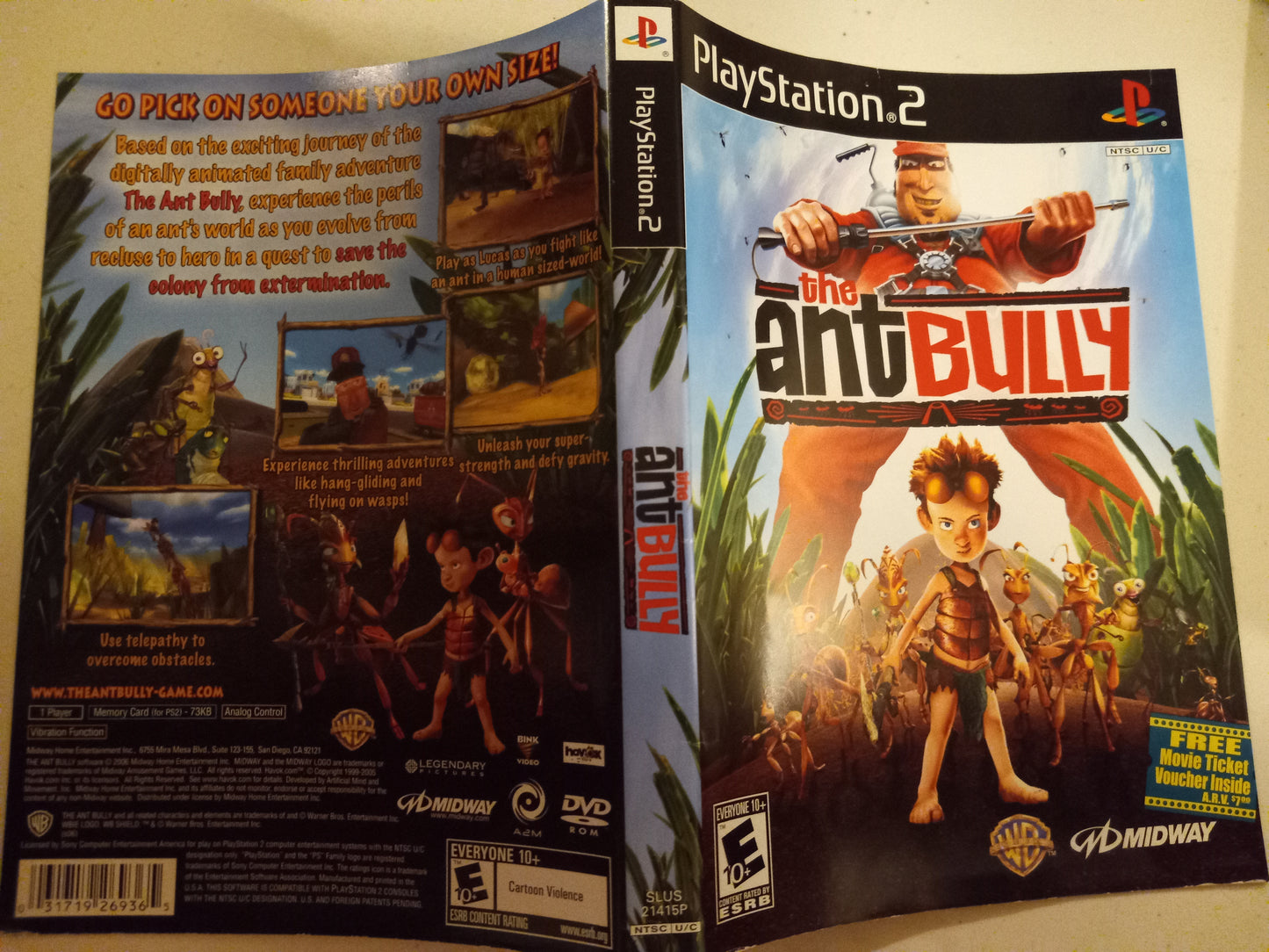 The Ant Bully, Playstation 2, Cover Art Only, USED.