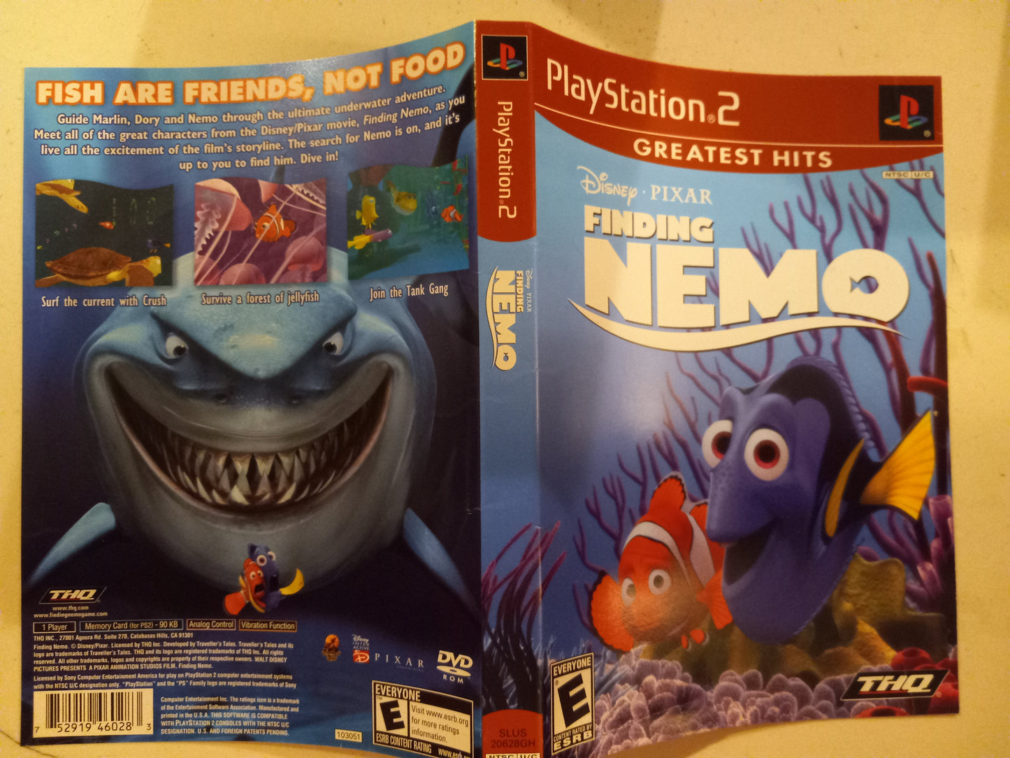 Finding Nemo, Playstation 2, Cover Art Only, USED.