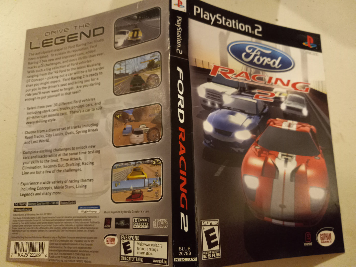Ford Racing 2, Playstation 2, Cover Art Only, USED.