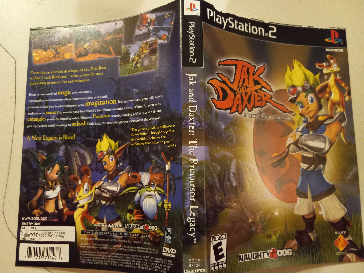 Jak And Dexter, Playstation 2, Cover Art Only, USED