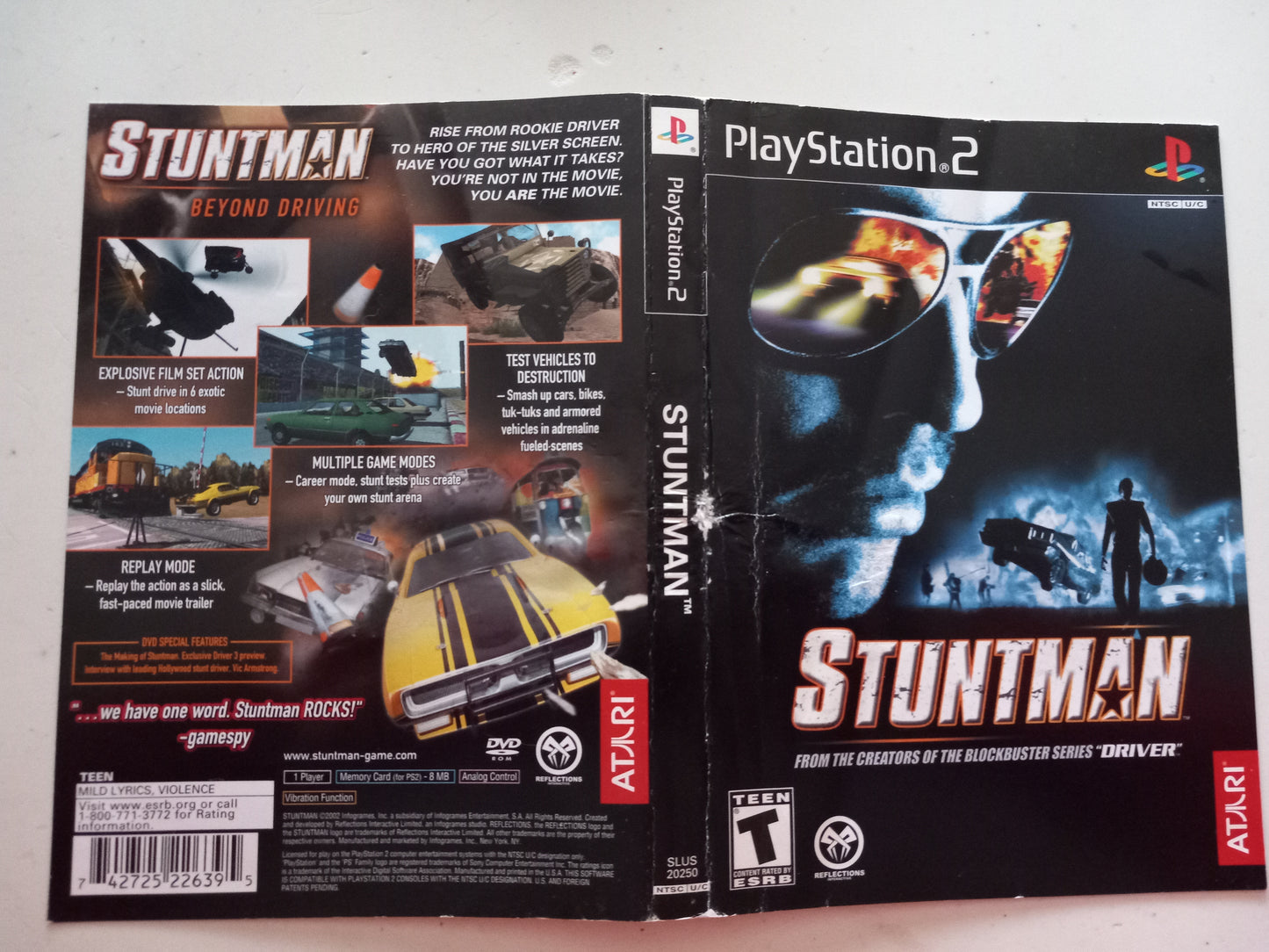 Stuntman, Playstation 2, Cover Art Only, USED