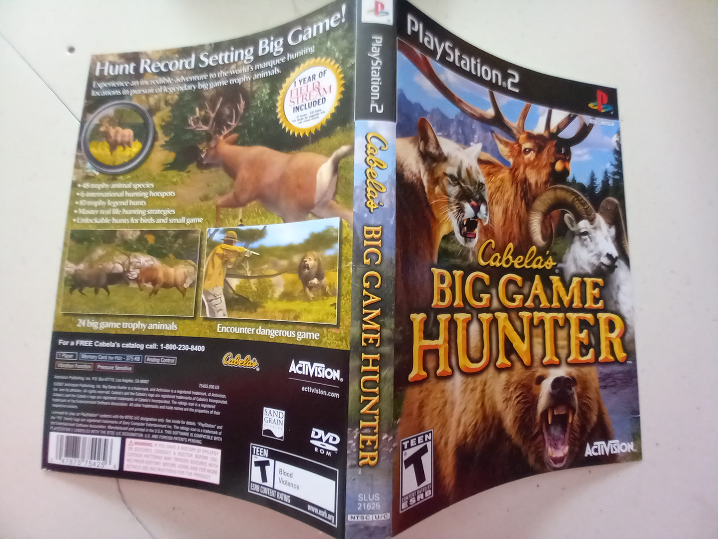 Cabela's Big Game Hunter, Playstation 2, Cover Art + Manual Only, USED