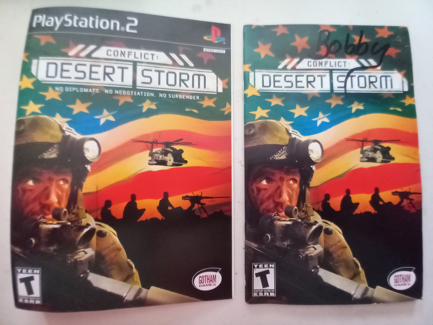 Conflict Desert Storm, Playstation 2, Cover Art + Manual Only, USED
