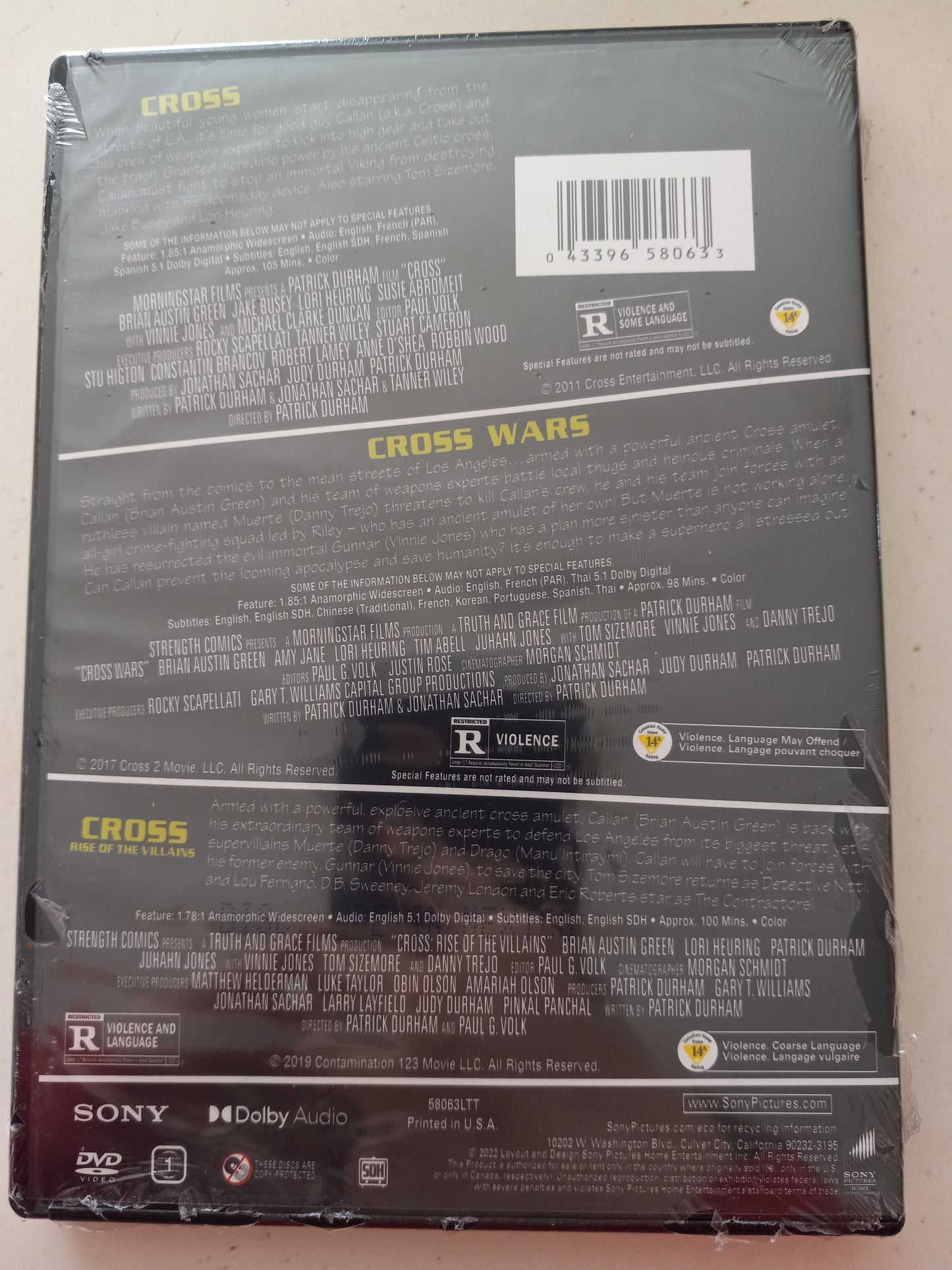 Cross, Cross Wars, Cross Rise Of The Villains, 3 Movies Collection, DVD Movie, Rated R, Rare NEW