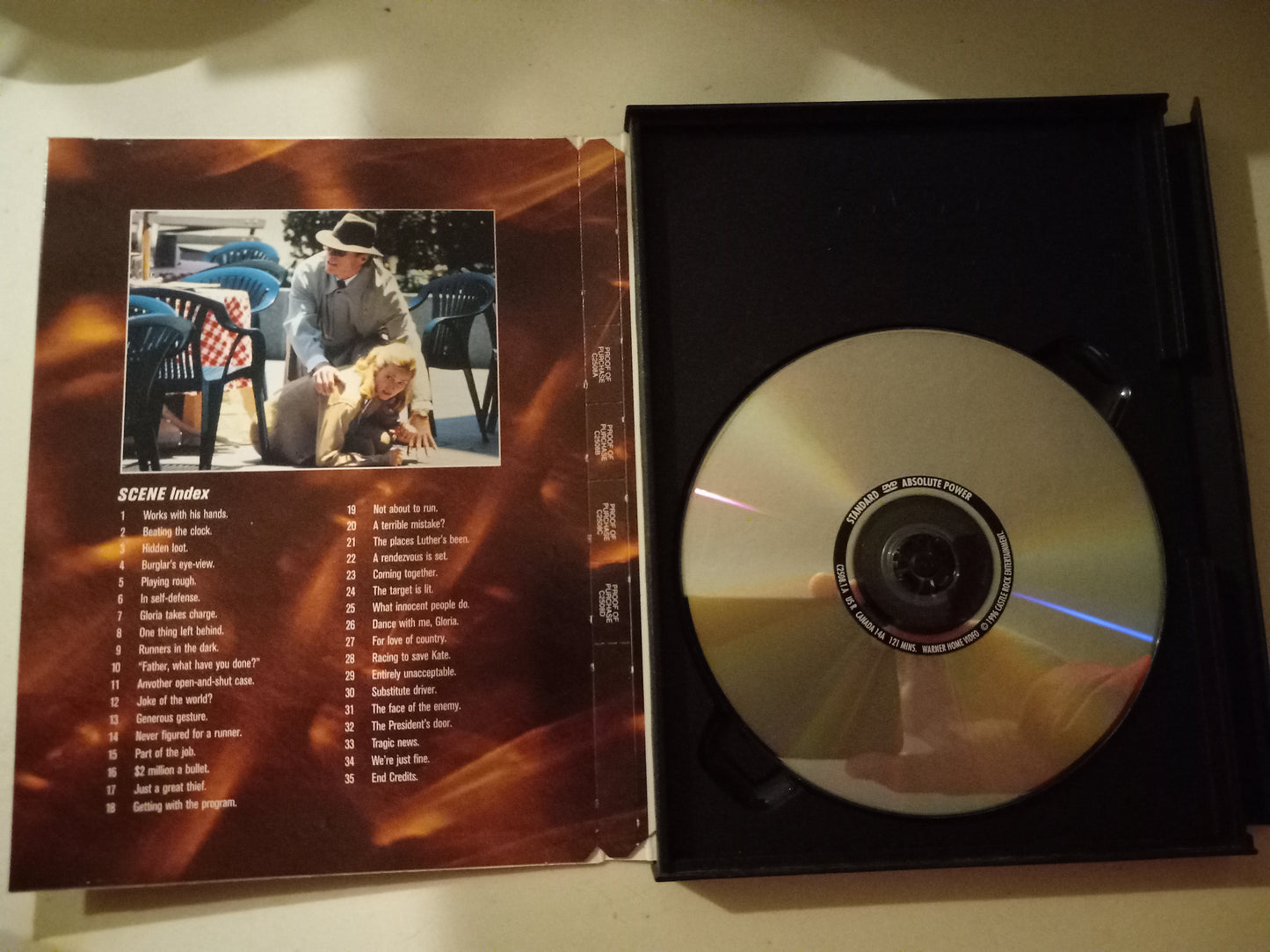 Absolute Power, DVD Movie, Widescreen, Rated R, Rare USED