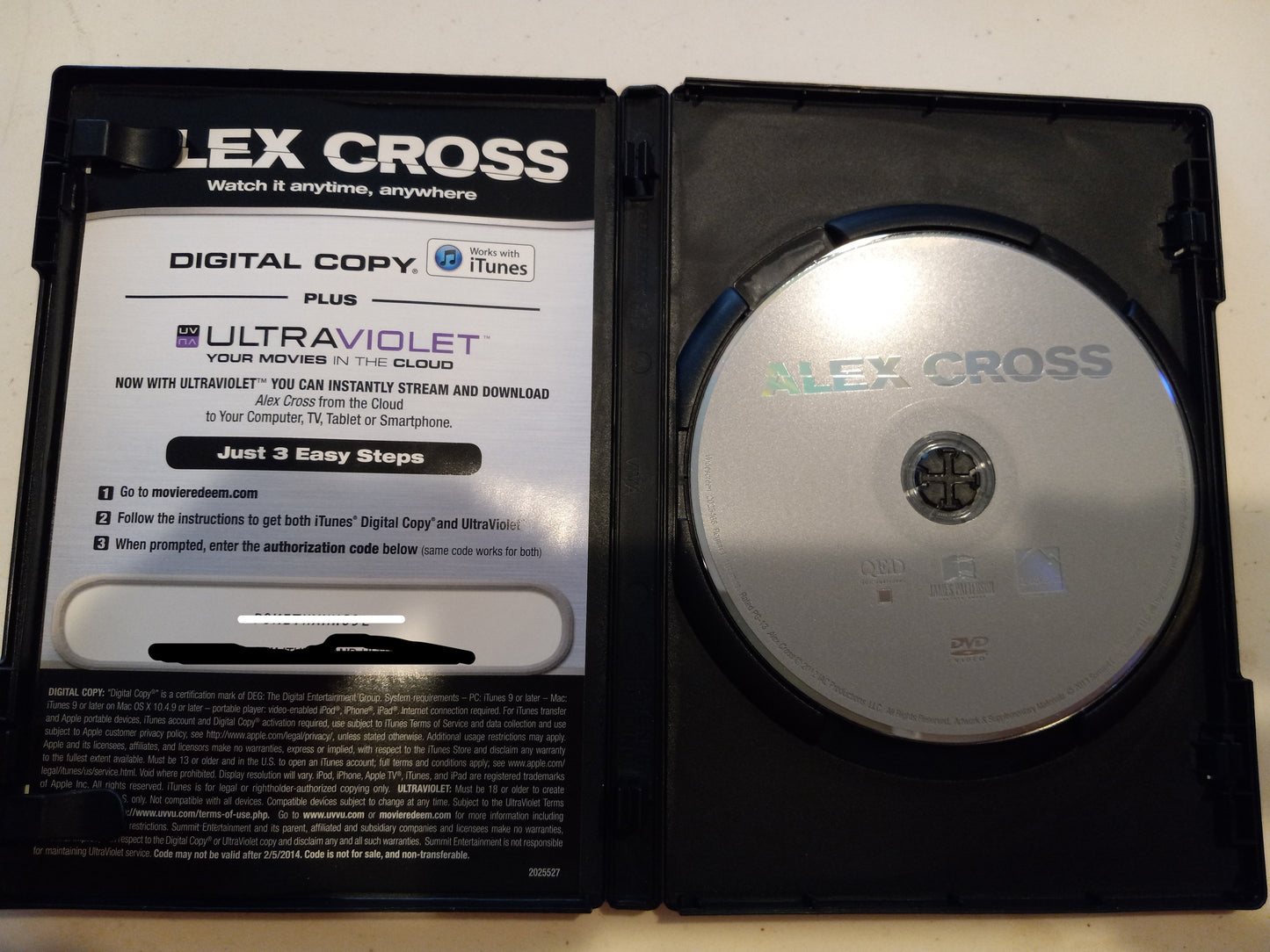 Alex Cross, DVD Movie, Tyler Perry Widescreen, Rated PG-13, USED