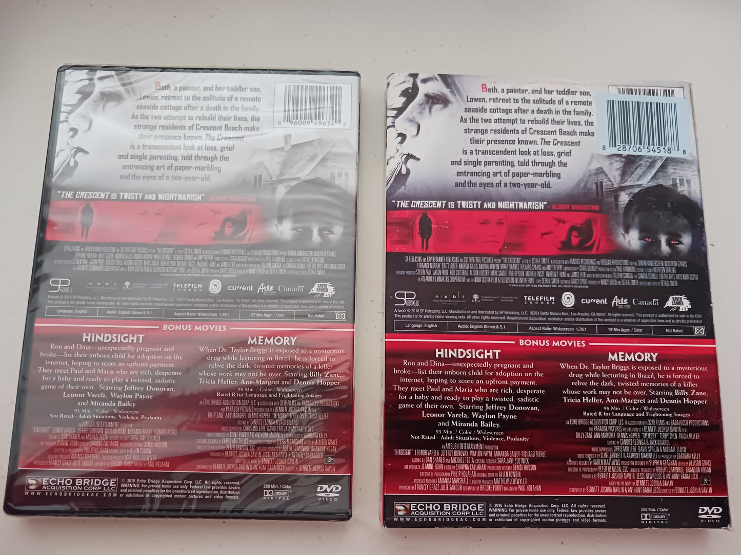 The Crescent, DVD Movie, Widescreen, Not Rated, +2 Bonus Movies: Hindsight & Memory, NEW