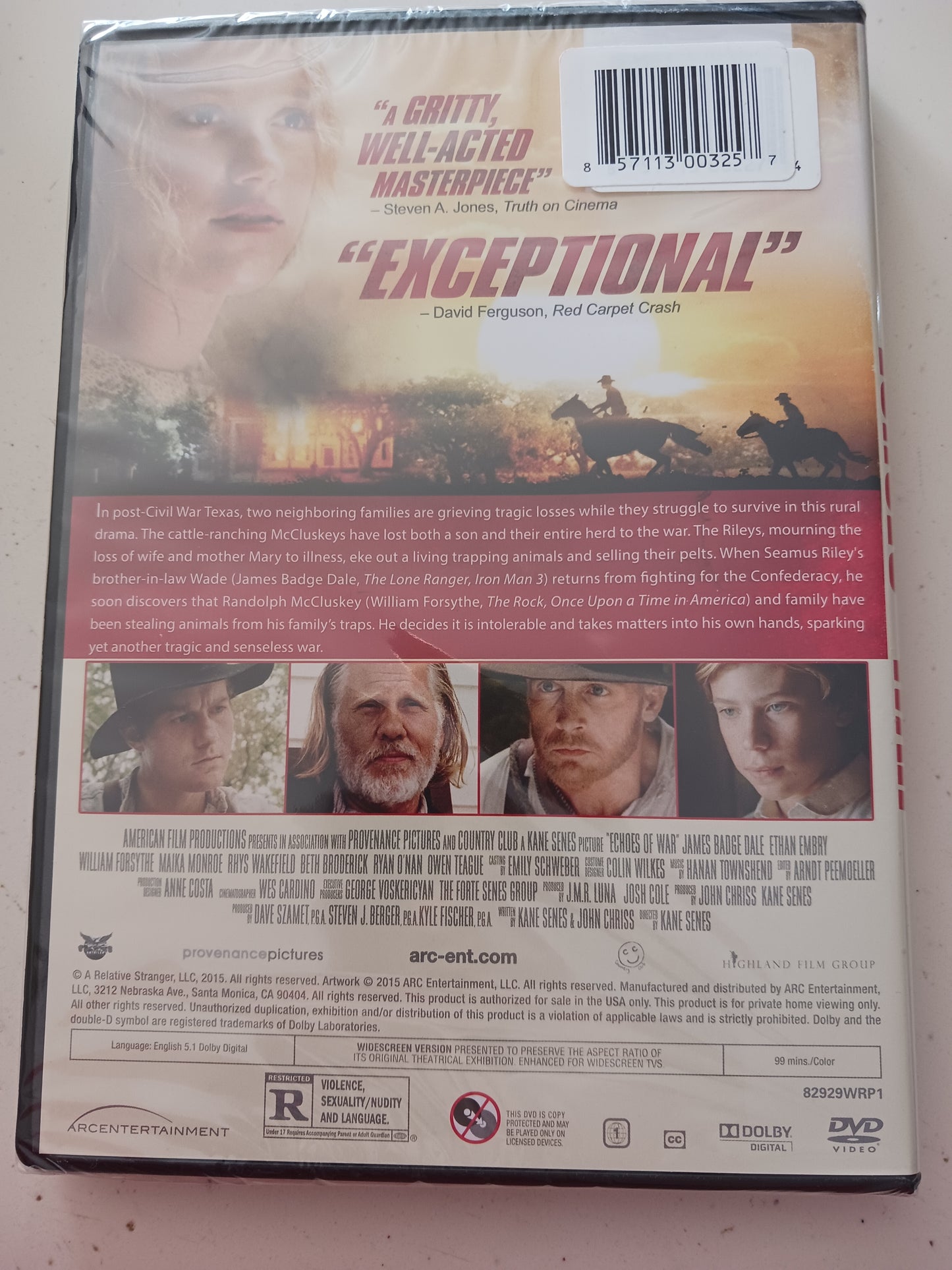 Echoes Of War, DVD Movie, Ethan Embry Widescreen, Rated R, NEW