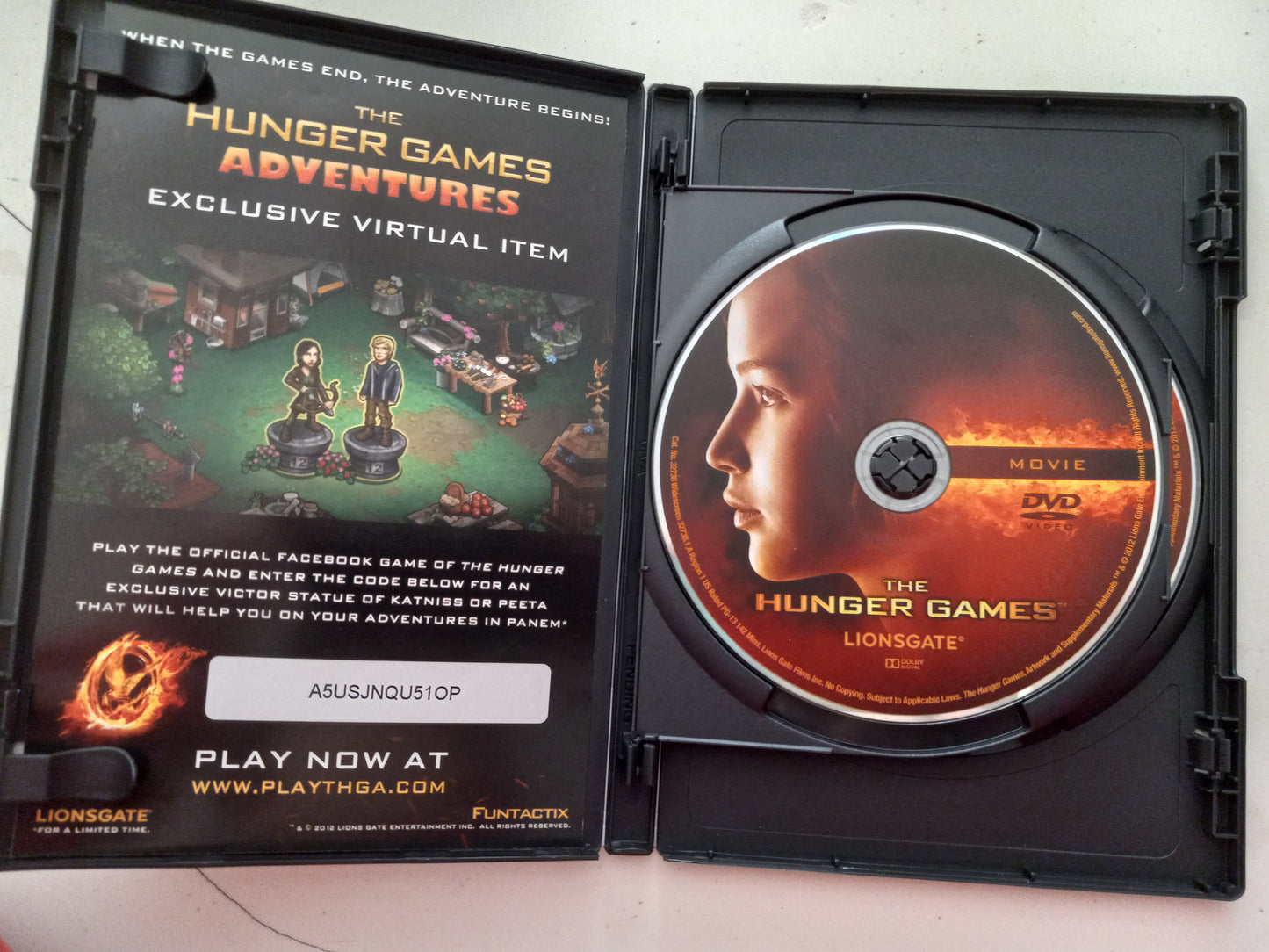 The Hunger Games, 2 Discs, DVD Movie, Jennifer Lawrence Widescreen, Rated PG-13, NEW