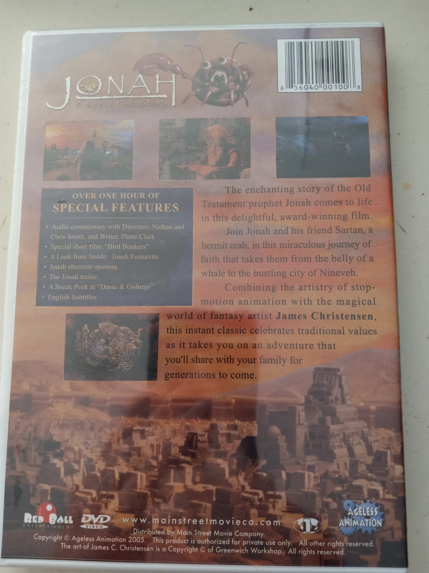 Jonah A Great Fish Story, Special Collector's Ed. DVD Movie, Not Rated, NEW