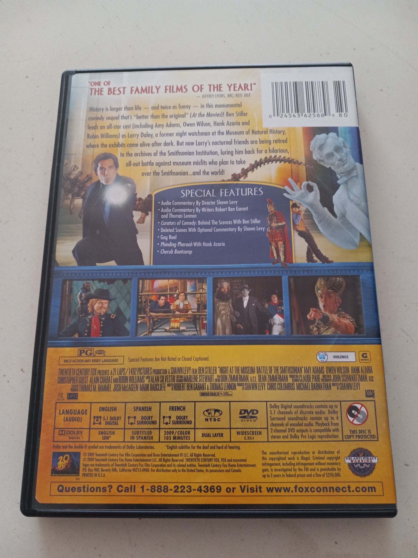 Night At The Museum II, Battle of the Smithsonian DVD Movie Ben Stiller Widescreen, Rated PG-13, NEW/USED
