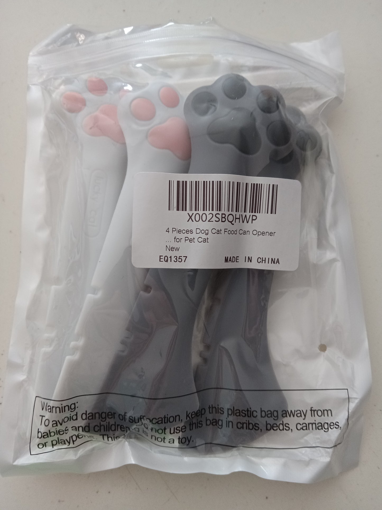 Dog And Cat Can Food Opener, 2 Colors White Gray, Silicone, NEW