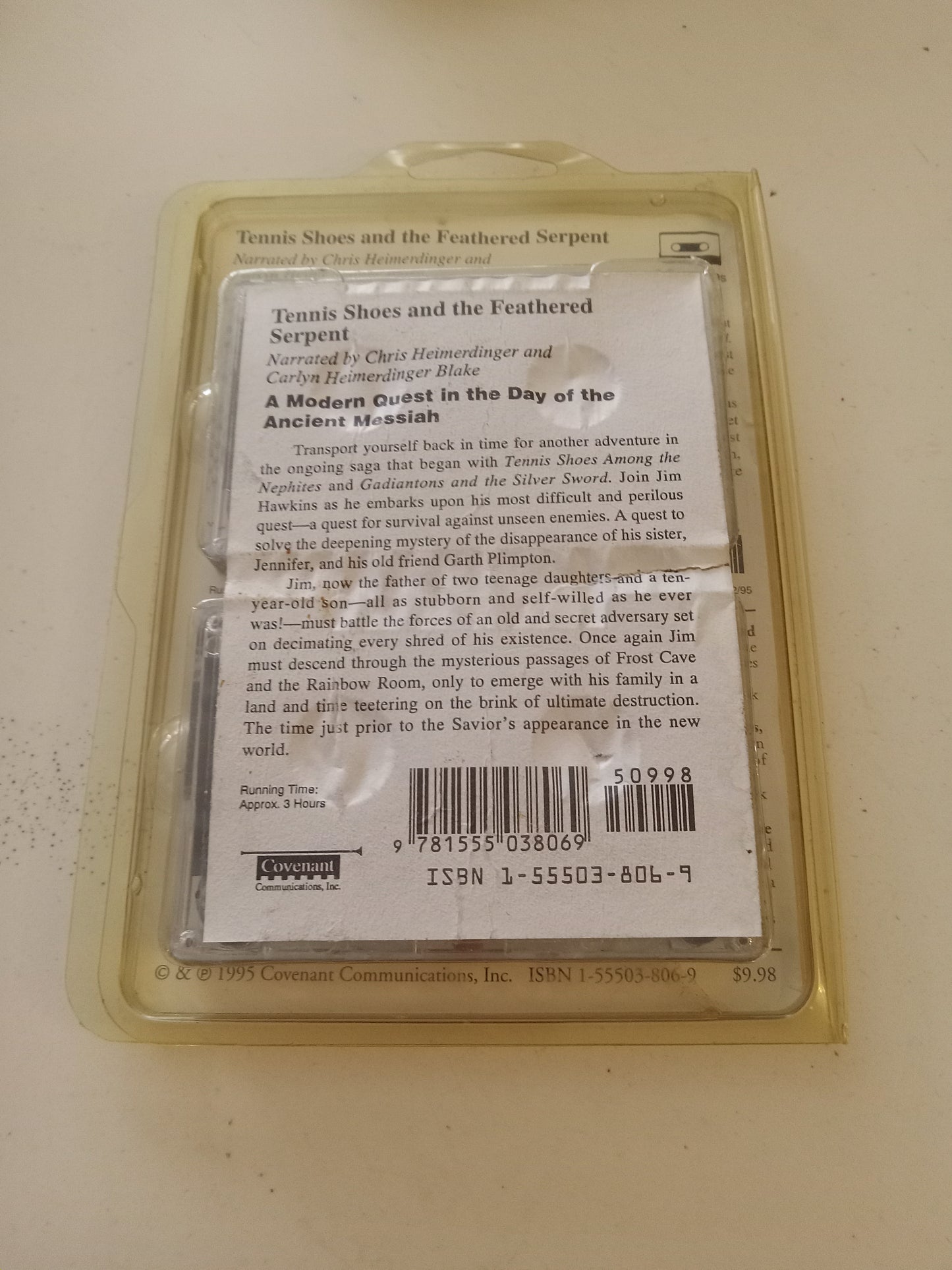 Tennis Shoes And The Feathered Serpent, by Chris Heimerdinger, Book on 2 Cassette Tapes, Rare USED