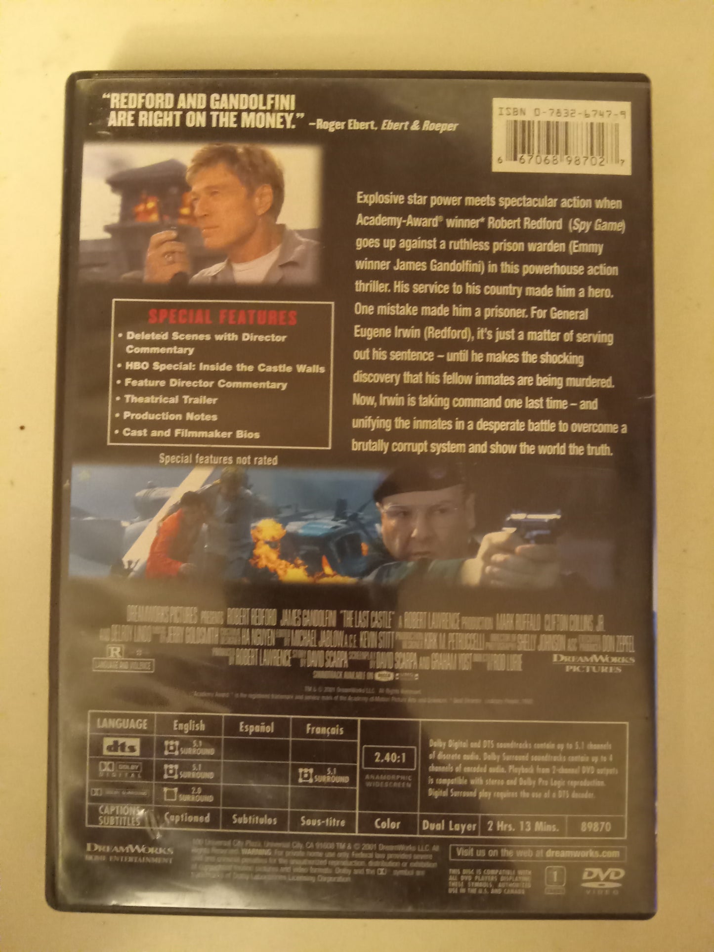 The Last Castle, DVD Movie, Widescreen, Rated R, USED