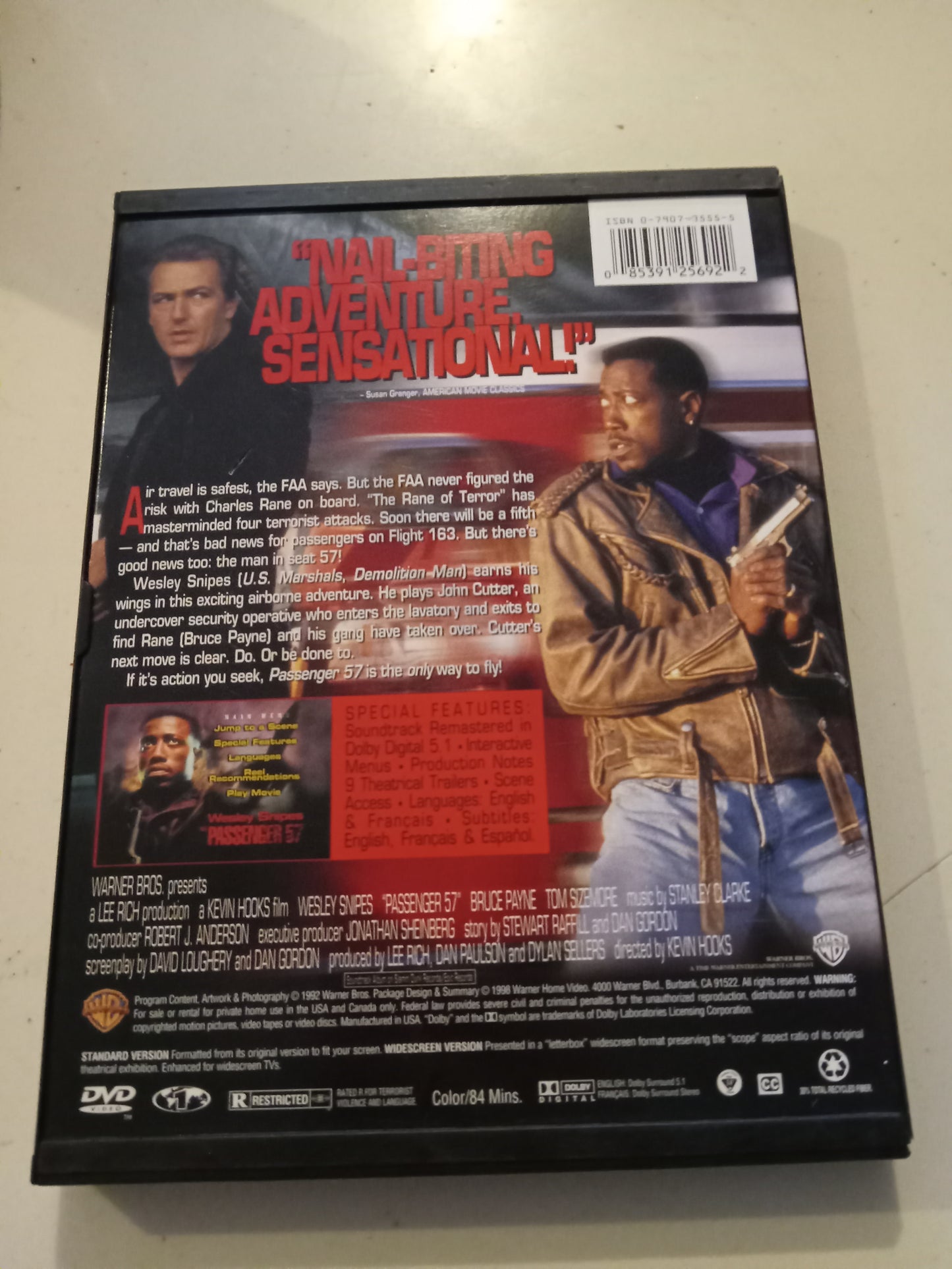 Passenger 57, DVD Movie Widescreen, Rated R, USED
