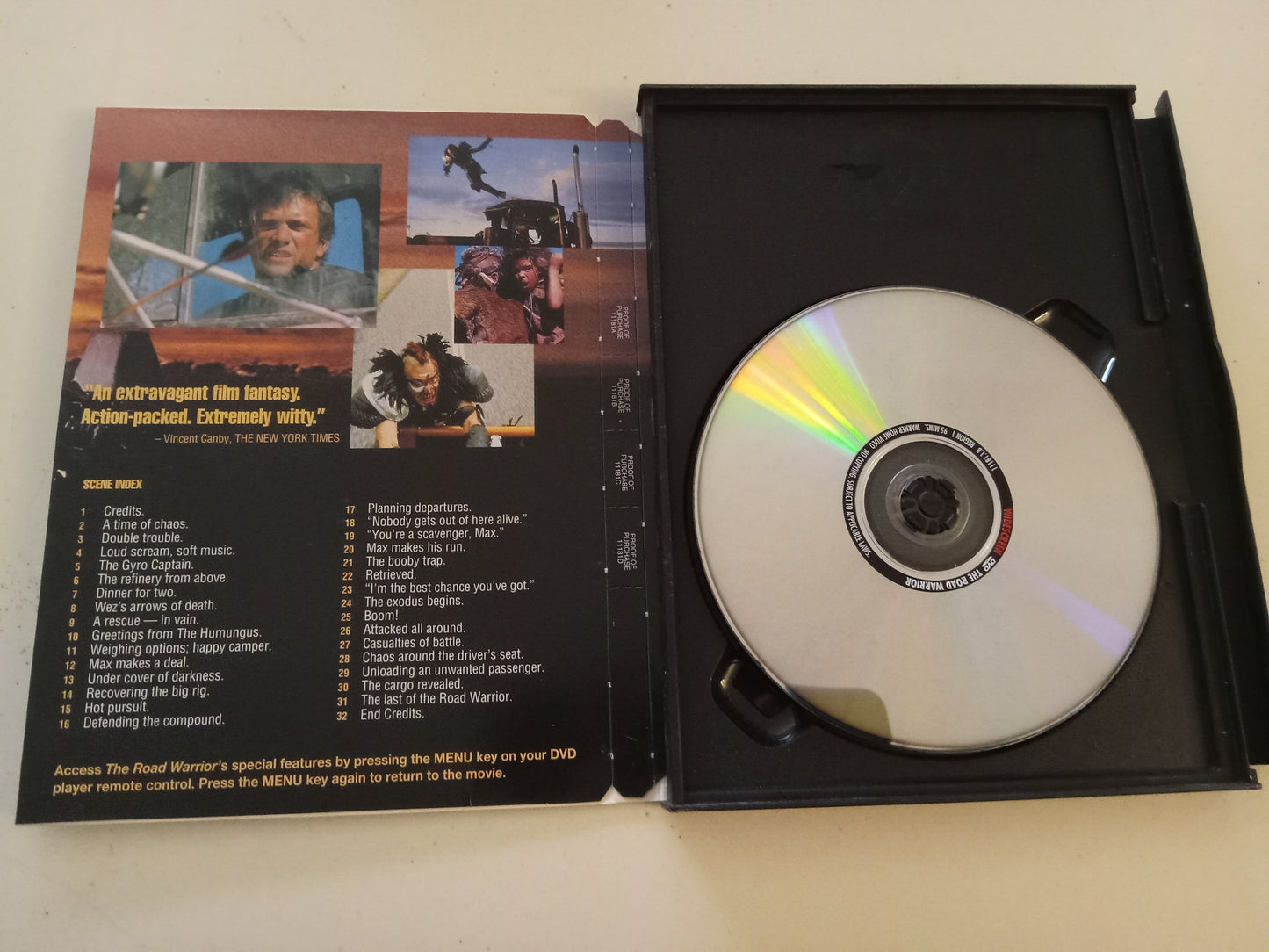 Mad Max, The Road Warrior, DVD Movie, Mel Gibson, Widescreen, Rated R, USED