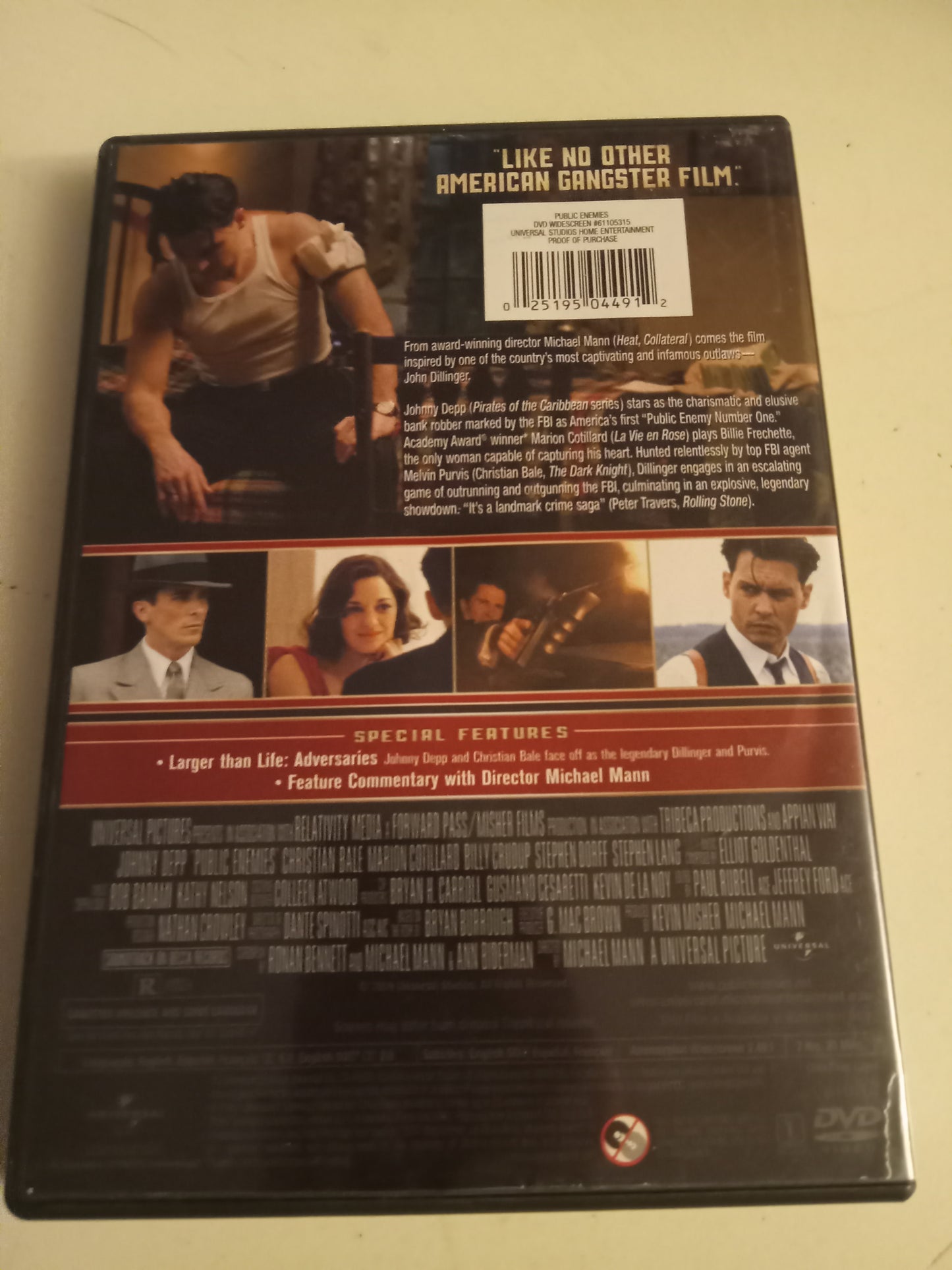 Public Enemies, DVD Movie, Rated R, Widescreen, USED