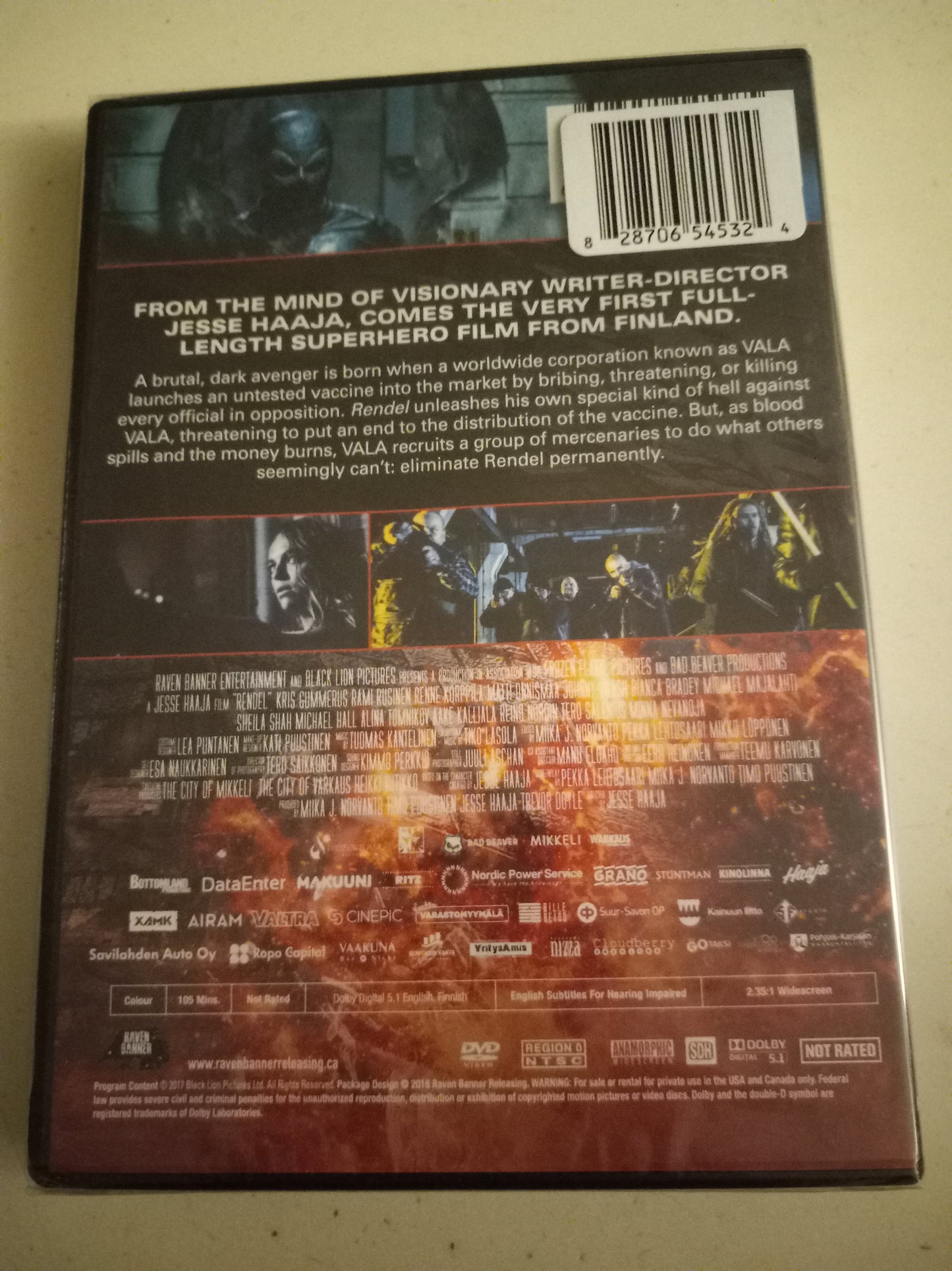 Rendel Dark Vengance, DVD Movie, Widescreen, Not Rated, NEW