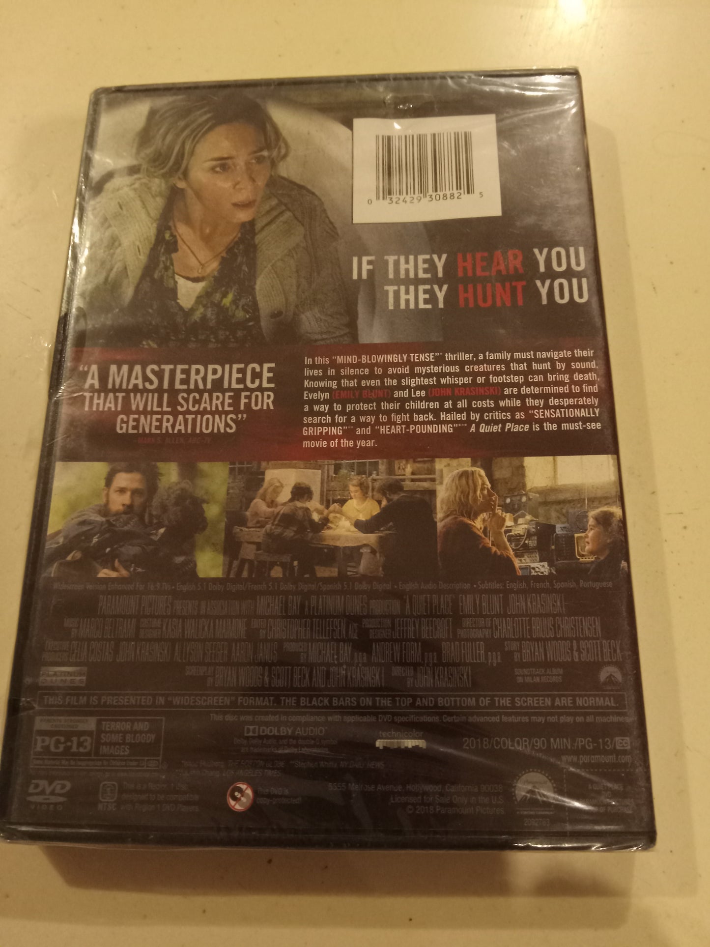 A Quiet Place, DVD Movie, Emily Blunt Widescreen, Rated PG-13, NEW