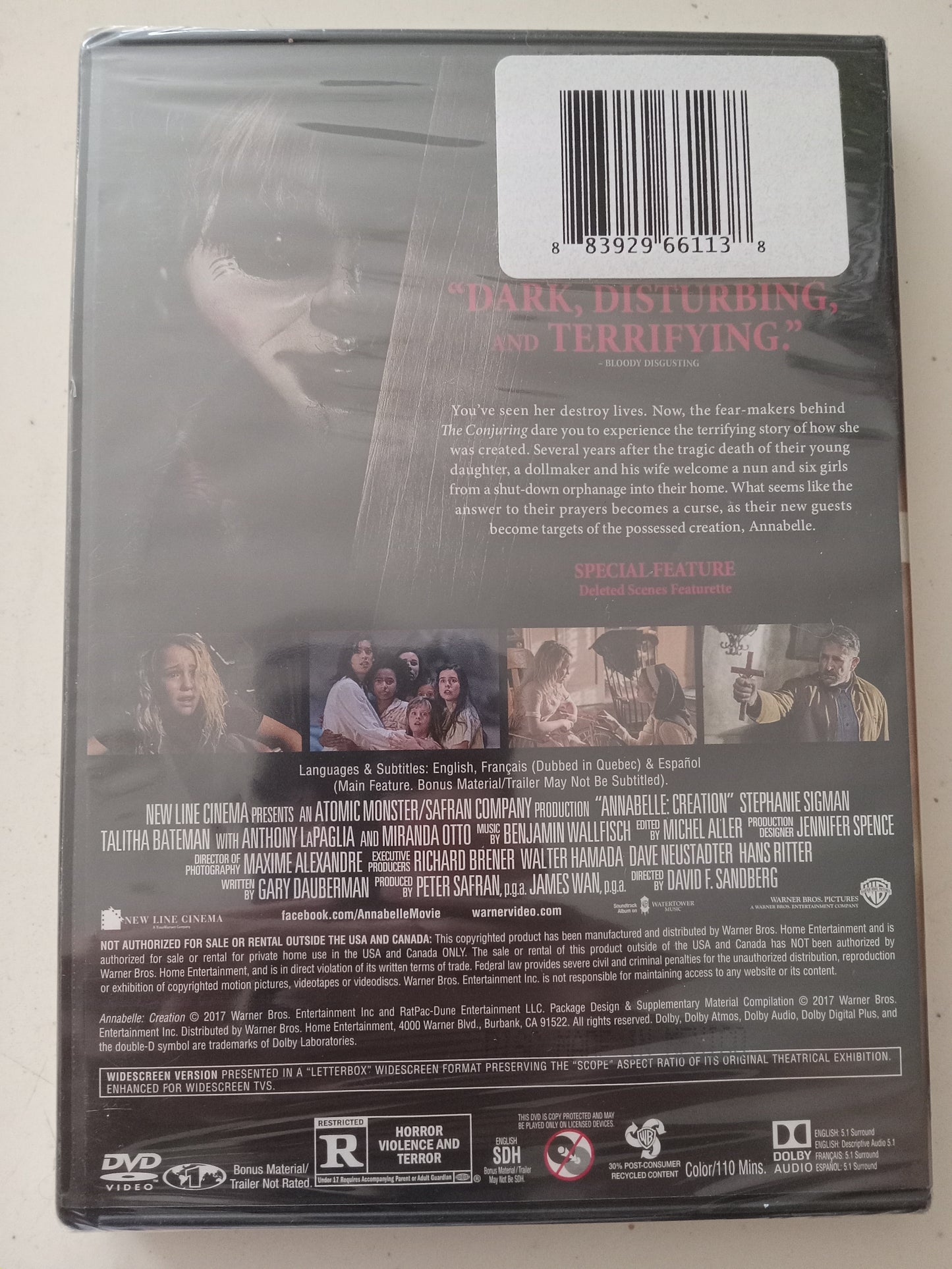 Annabelle Creation, DVD Movie, Rated R, Widescreen, NEW