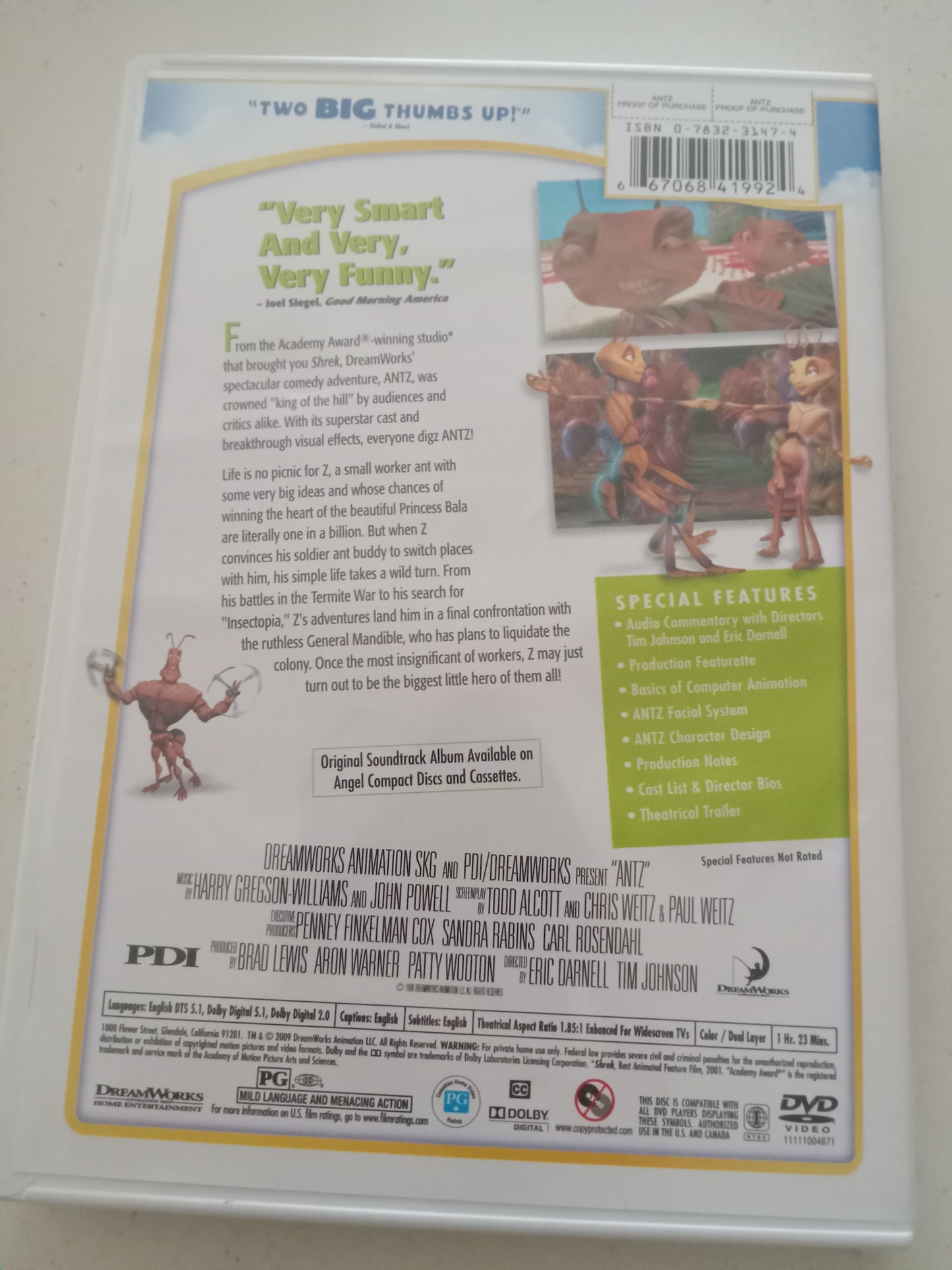 Antz, DVD Movie, Dreamworks Widescreen, Rated PG, NEW/USED