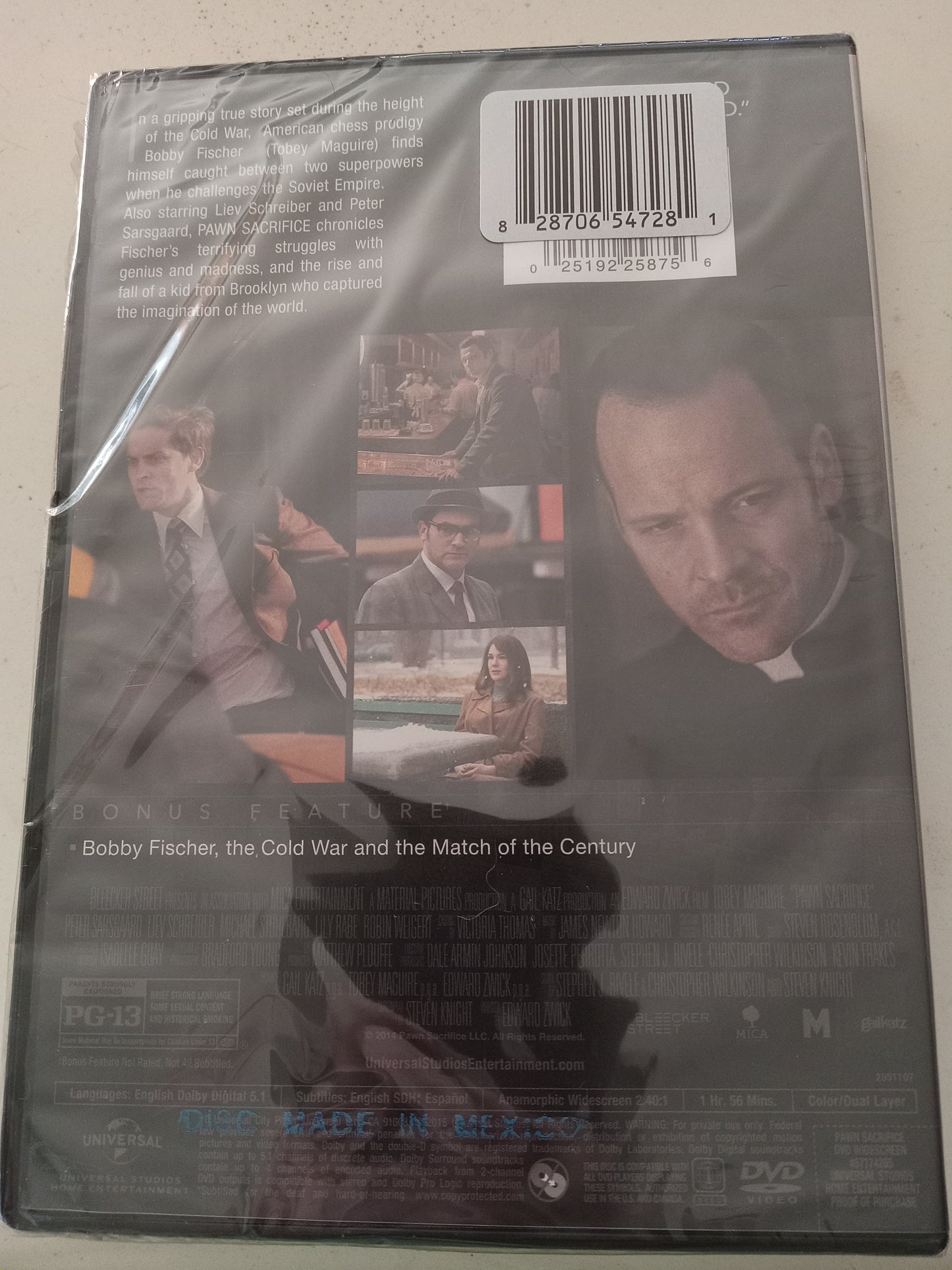 Pawn Sacrifice, DVD Movie, Widescreen, Rated PG-13, NEW