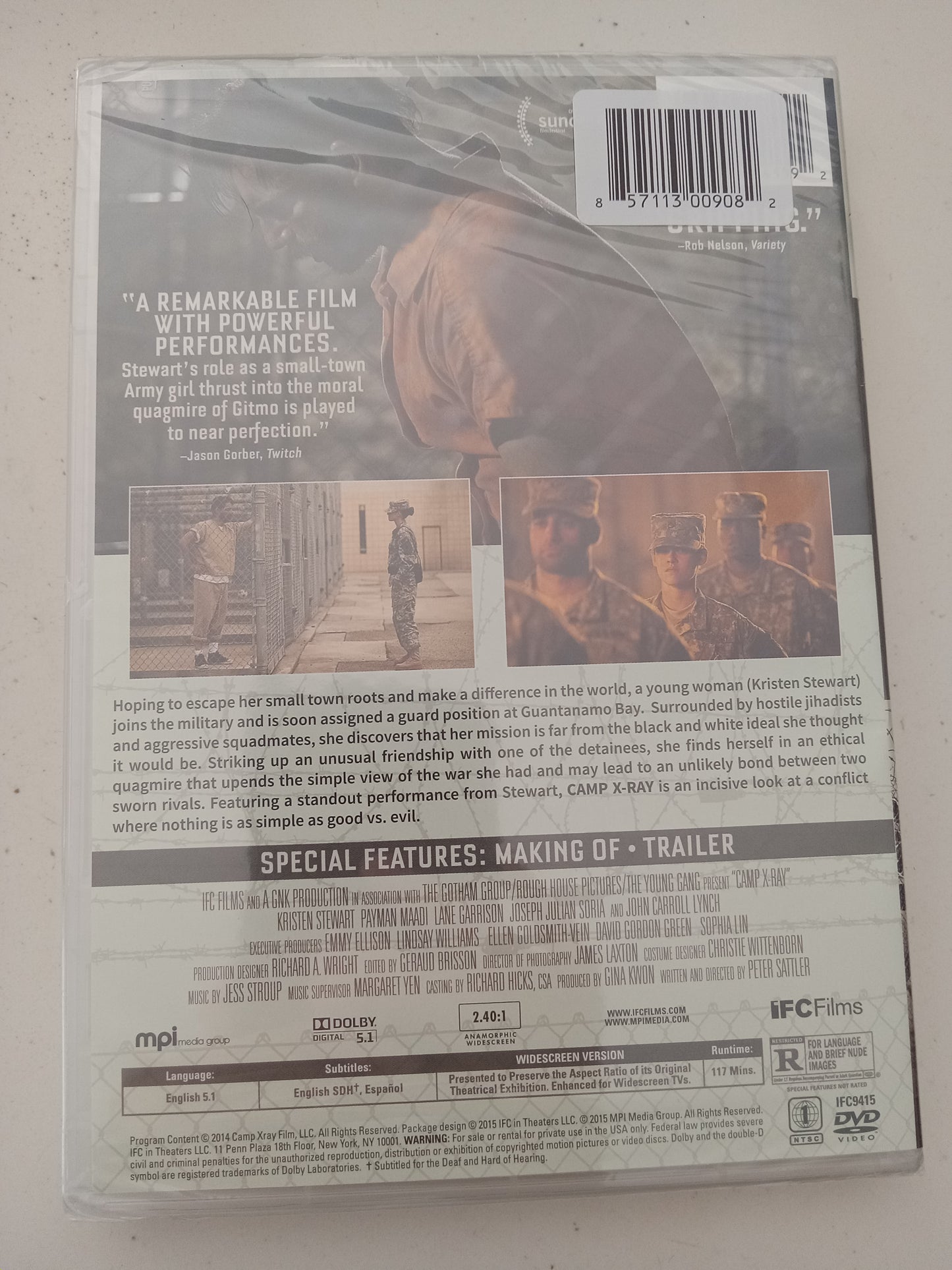 Camp X-Ray, DVD Movie Widescreen, Rated R, NEW