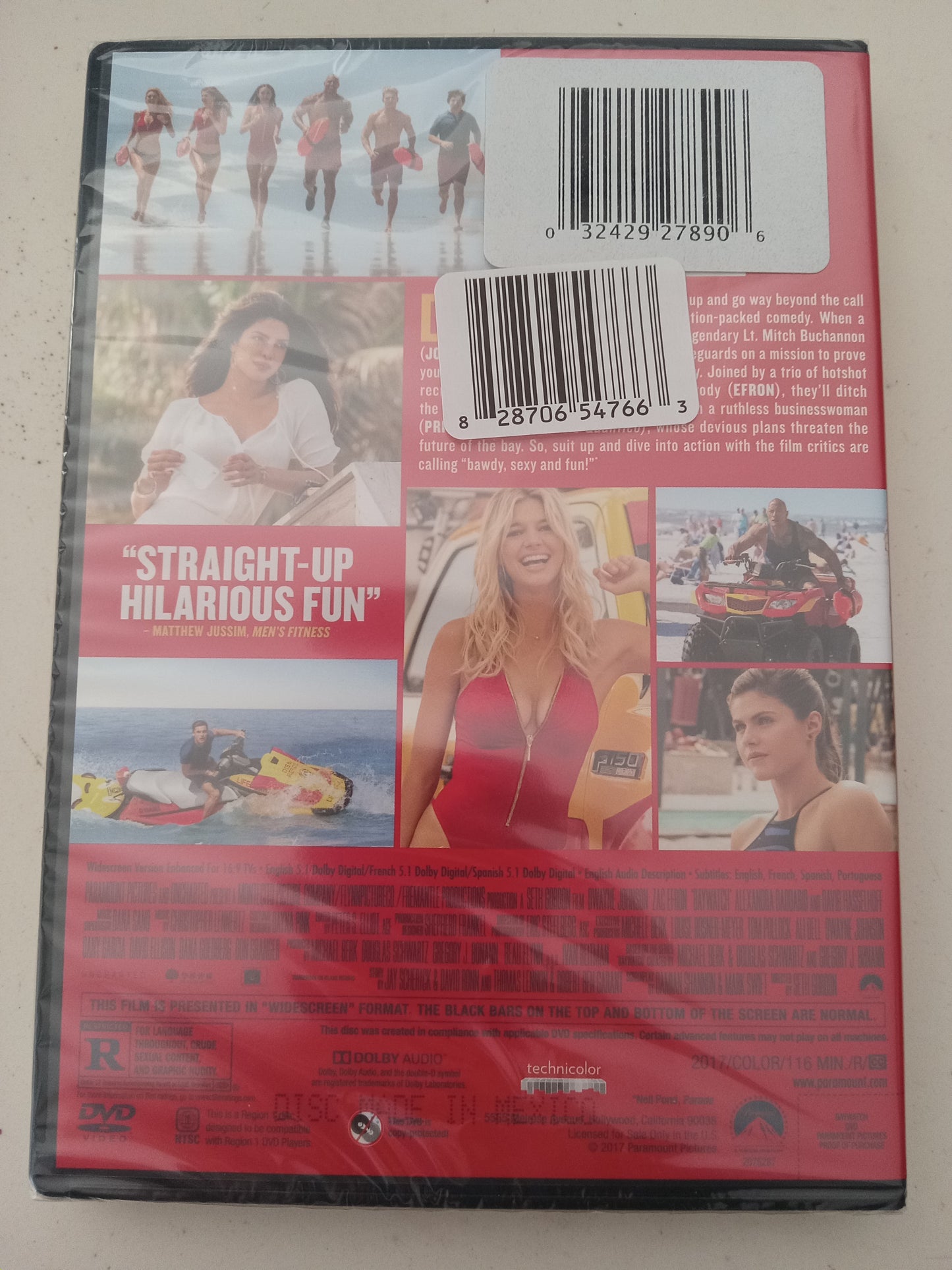 Baywatch, DVD Movie Widescreen, Rated R, NEW
