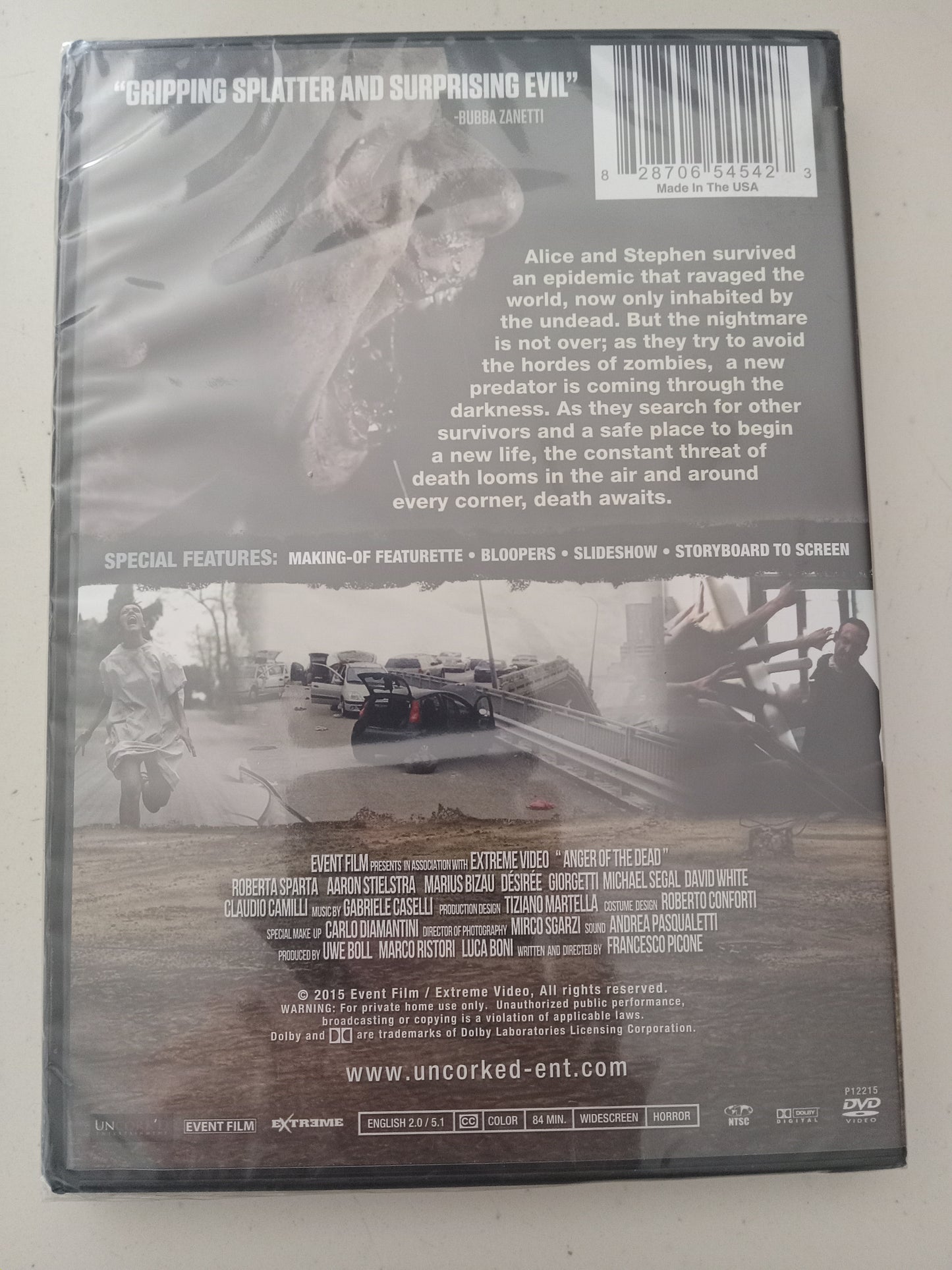 Anger Of The Dead, DVD Movie Widescreen, Not Rated, NEW