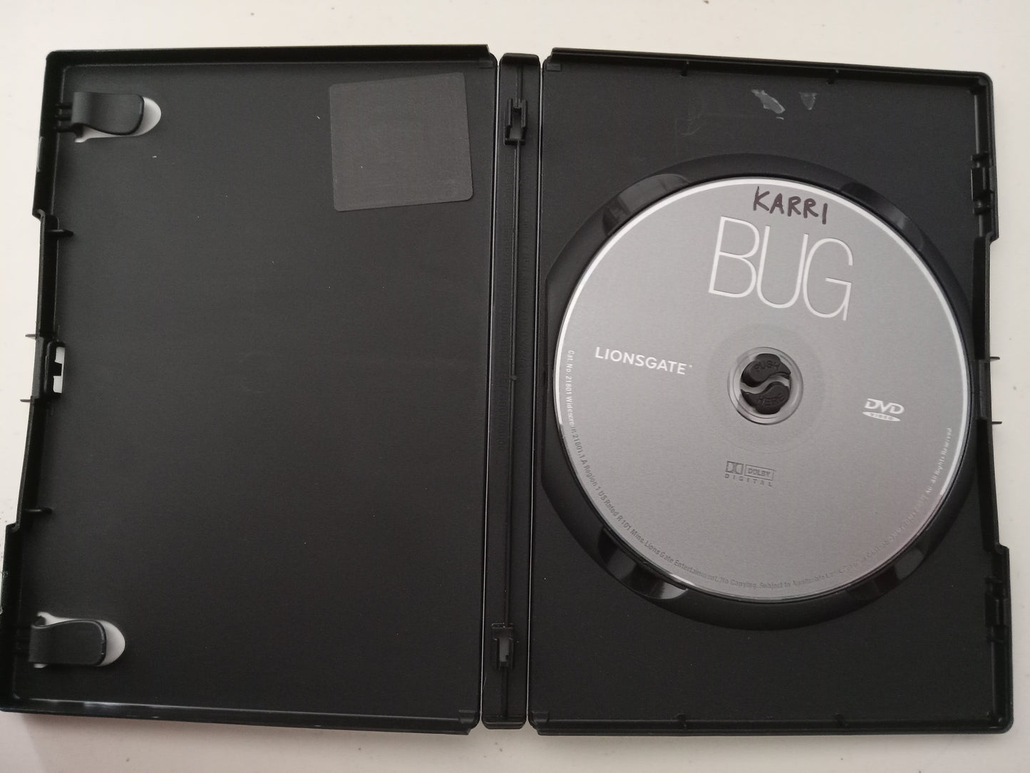 Bug, Special Edition, DVD Movie, Ashley Judd Widescreen, Rated R, USED
